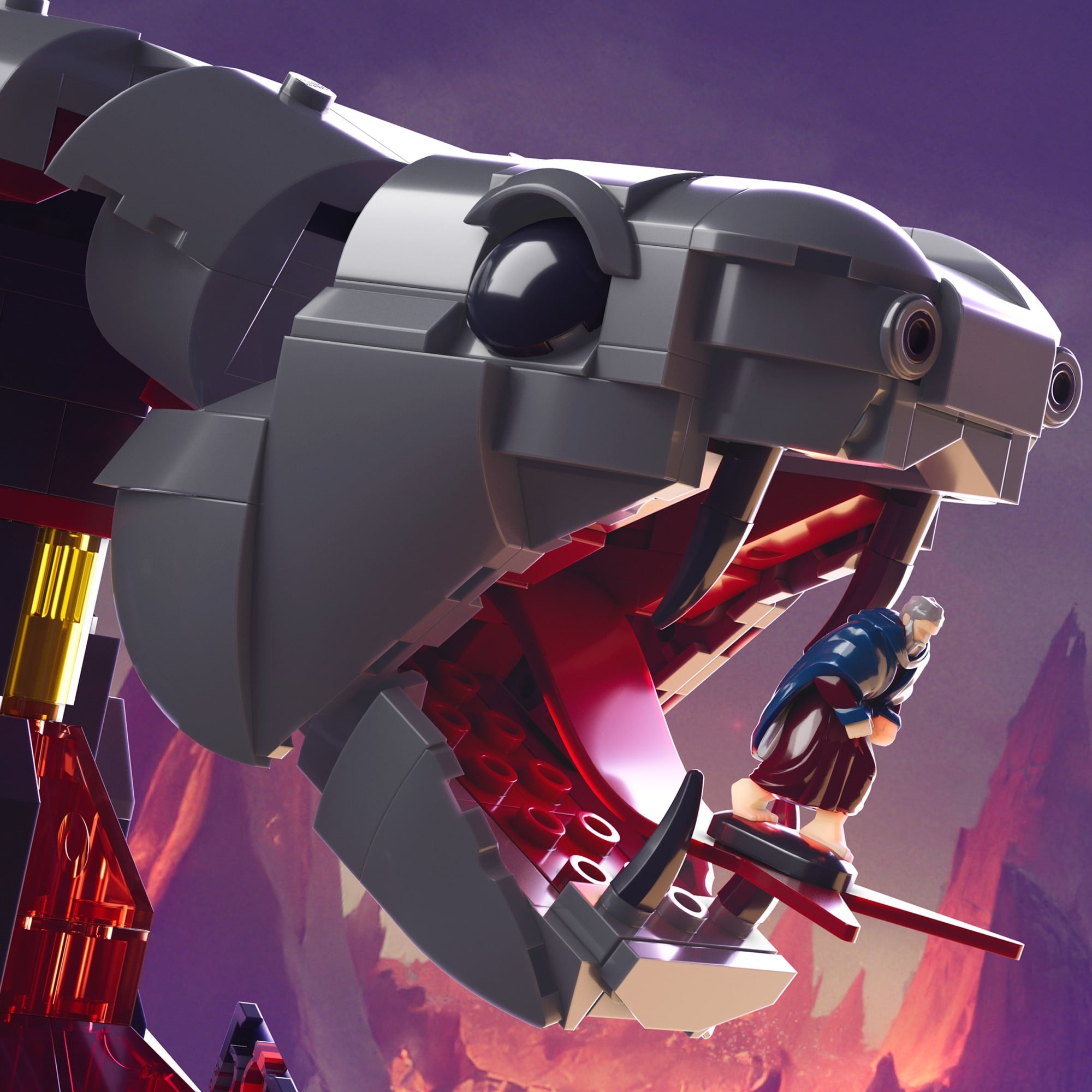 Mattel Brick Shop Masters of the Universe Clash at Snake Mountain Building Set