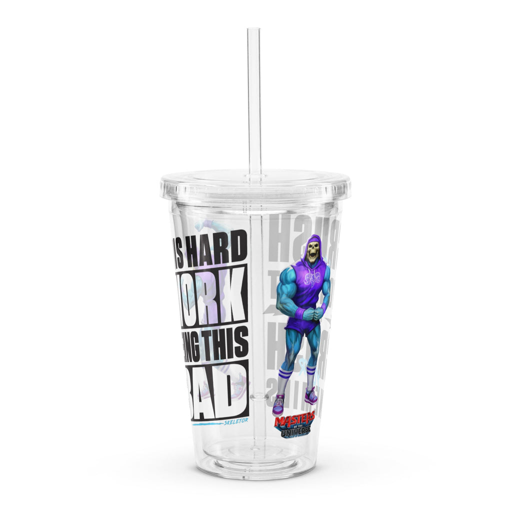 Masters of the Universe Gym Bro Skeletor Crush Your Workout Clear Water Tumbler