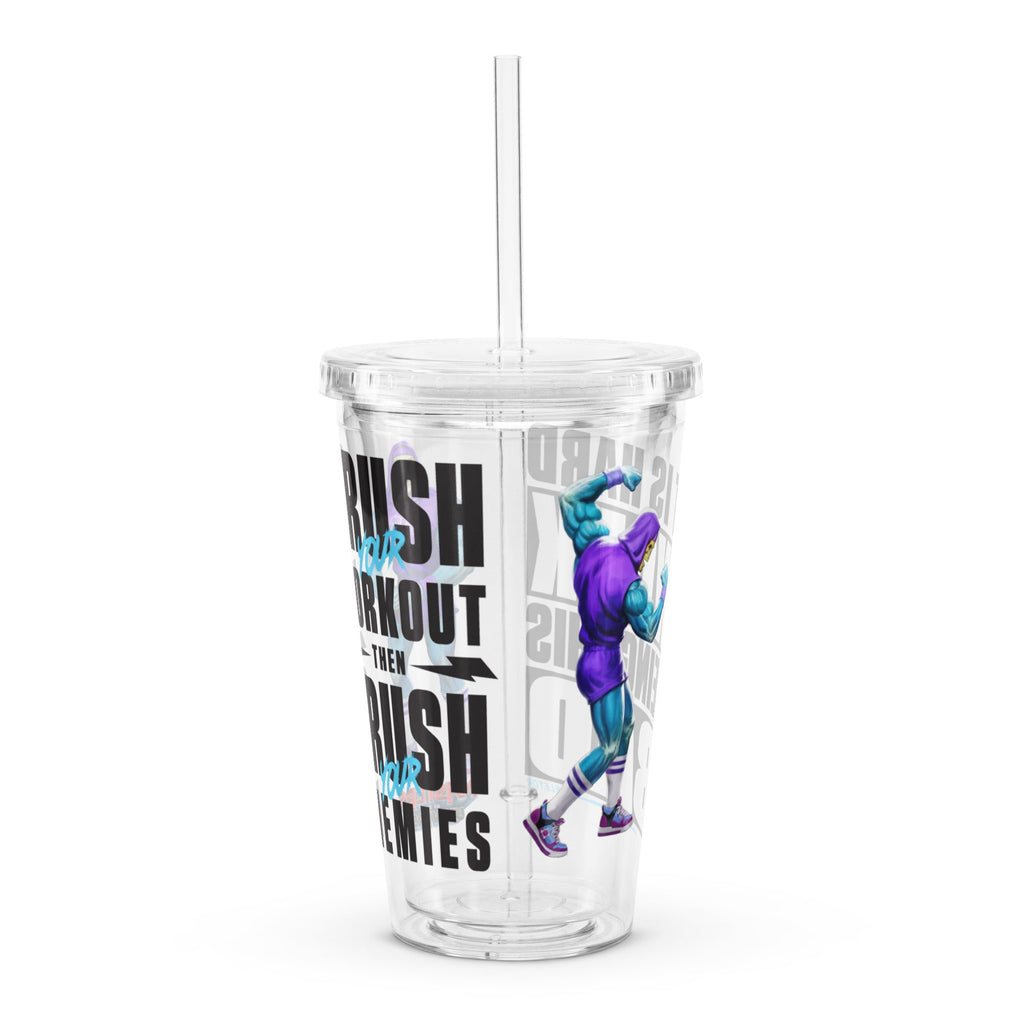 Masters of the Universe Gym Bro Skeletor Crush Your Workout Clear Water Tumbler