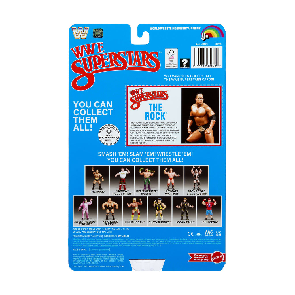 LJN WWE Superstars The Rock Action Figure