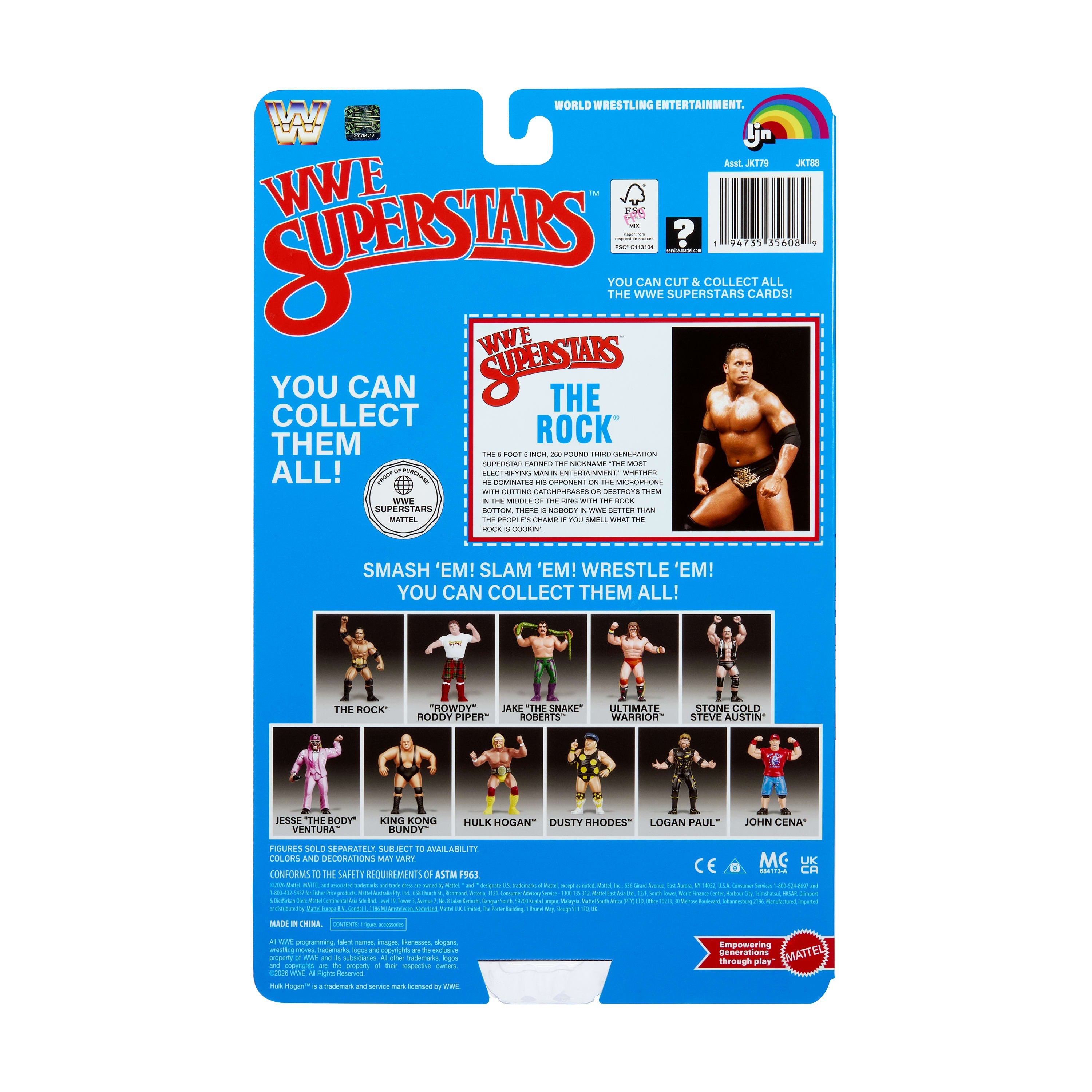 LJN WWE Superstars The Rock Action Figure