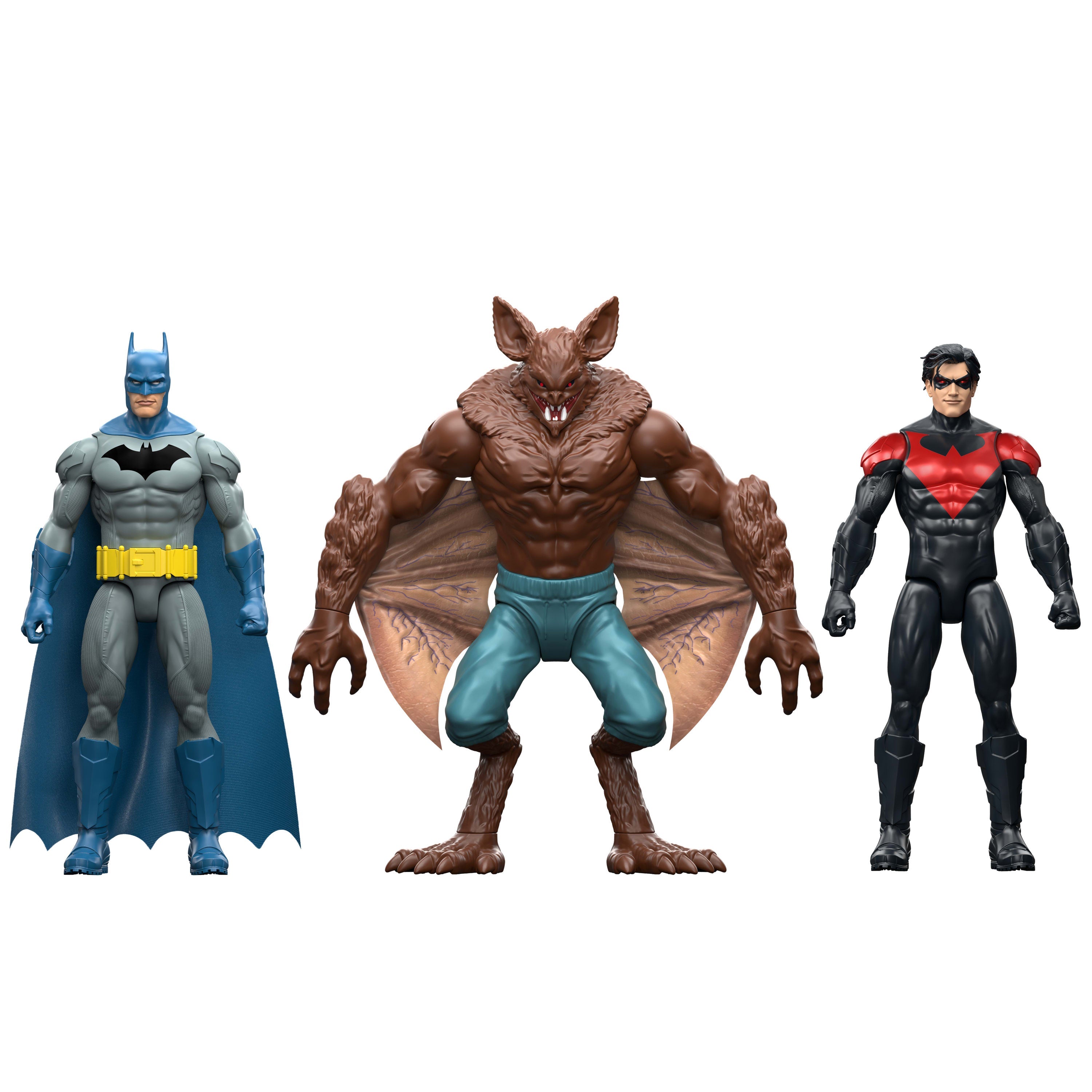 DC Premier Batman & Nightwing Vs Villain Man-Bat 3-Pack Action Figures