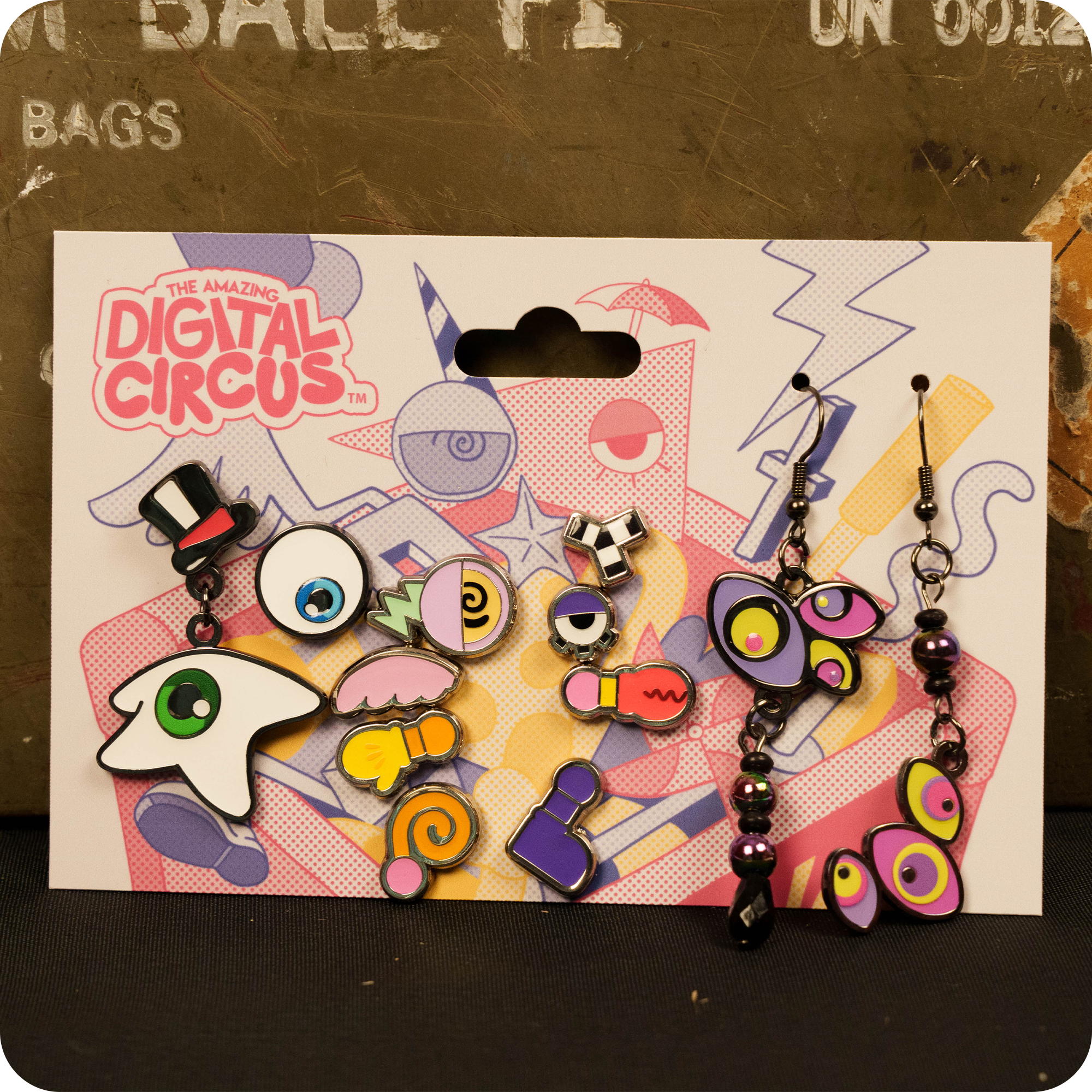 Digital Circus Earring Set