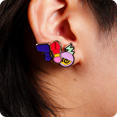 Digital Circus Earring Set