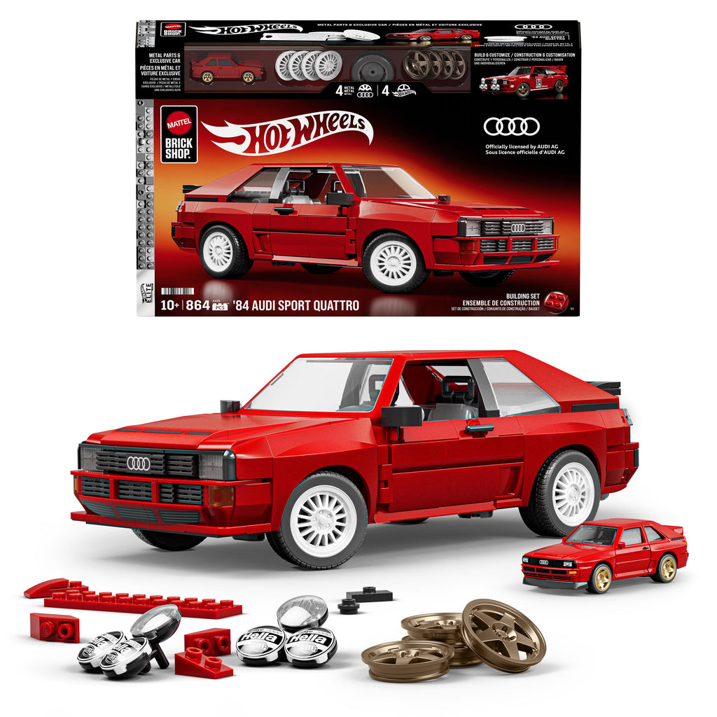 Mattel Brick Shop Hot Wheels '84 Audi Sport quattro Building Set