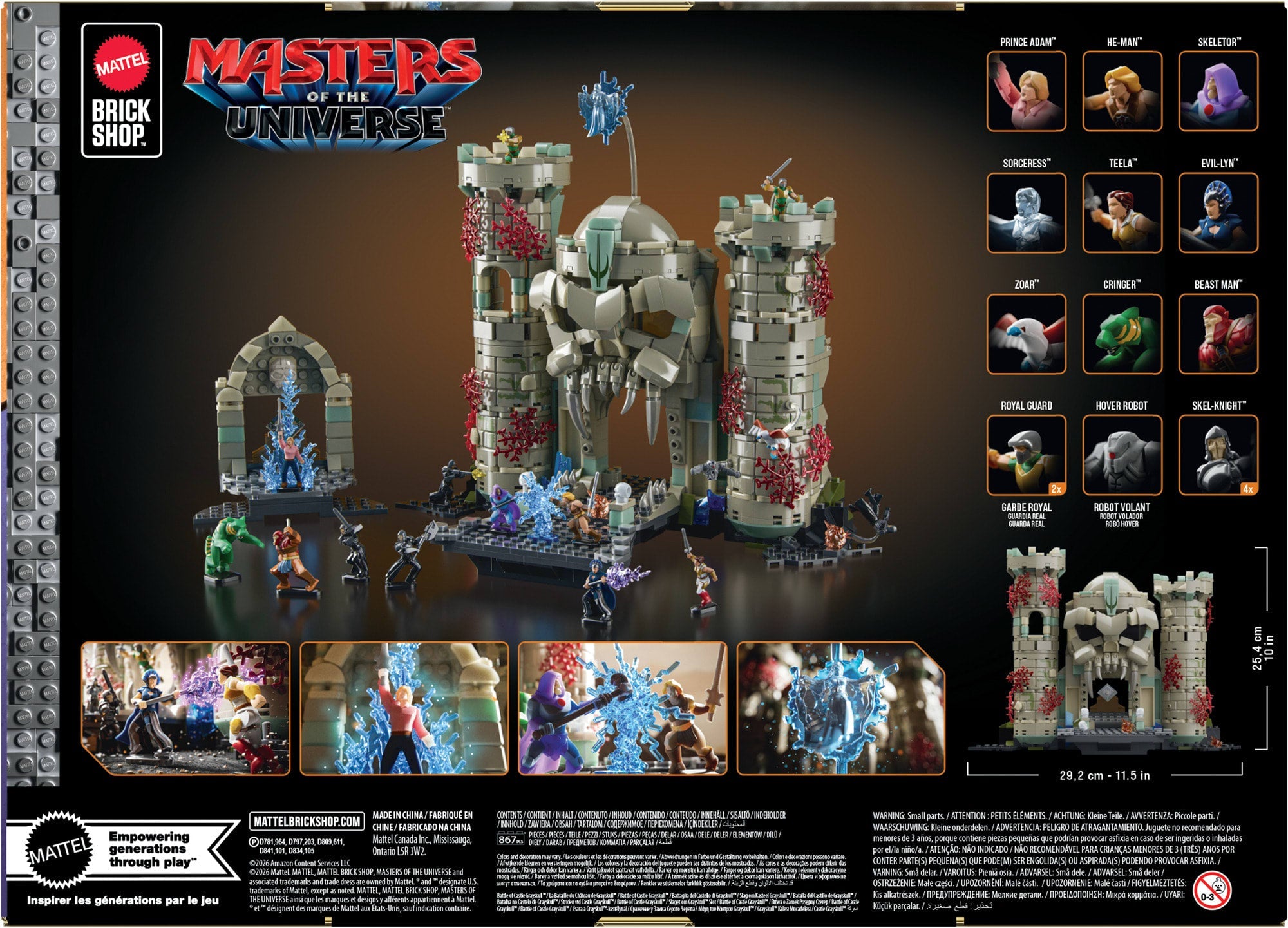 Mattel Brick Shop Masters of the Universe Battle of Castle Grayskull Building Set