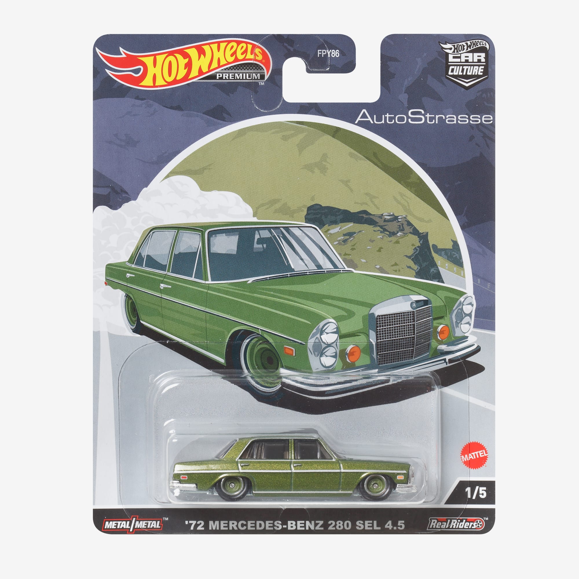 Hot Wheels Car Culture Circuit Legends Vehicles - ‘71 Mercedes-Benz 280 SEL 4.5