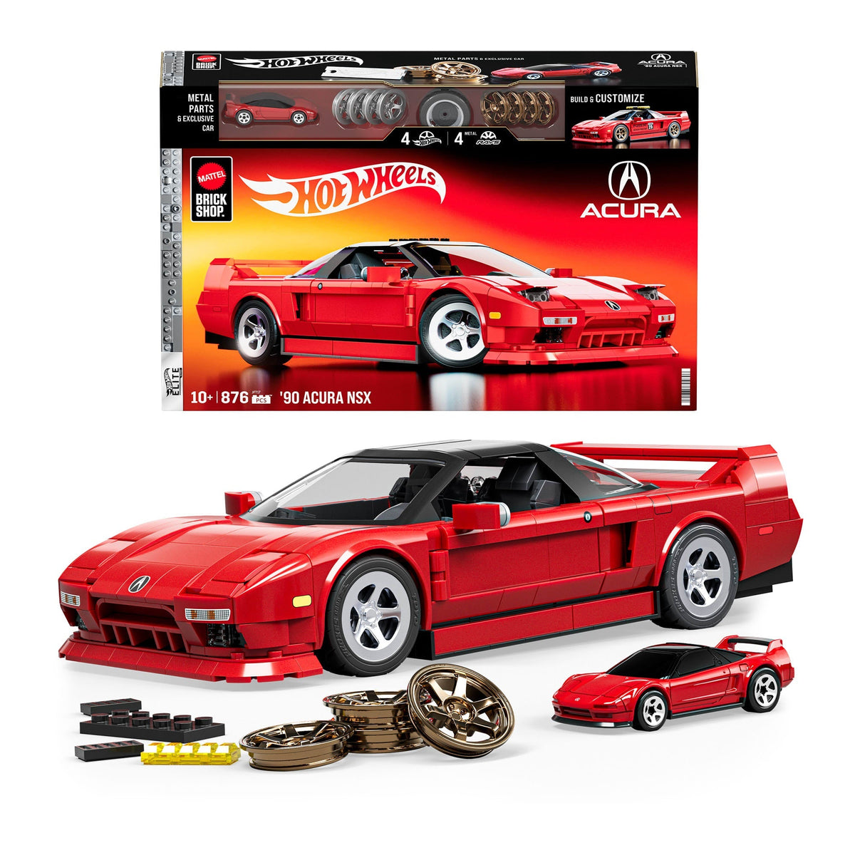 Mattel Brick Shop Hot Wheels ’90 Acura NSX Building Set