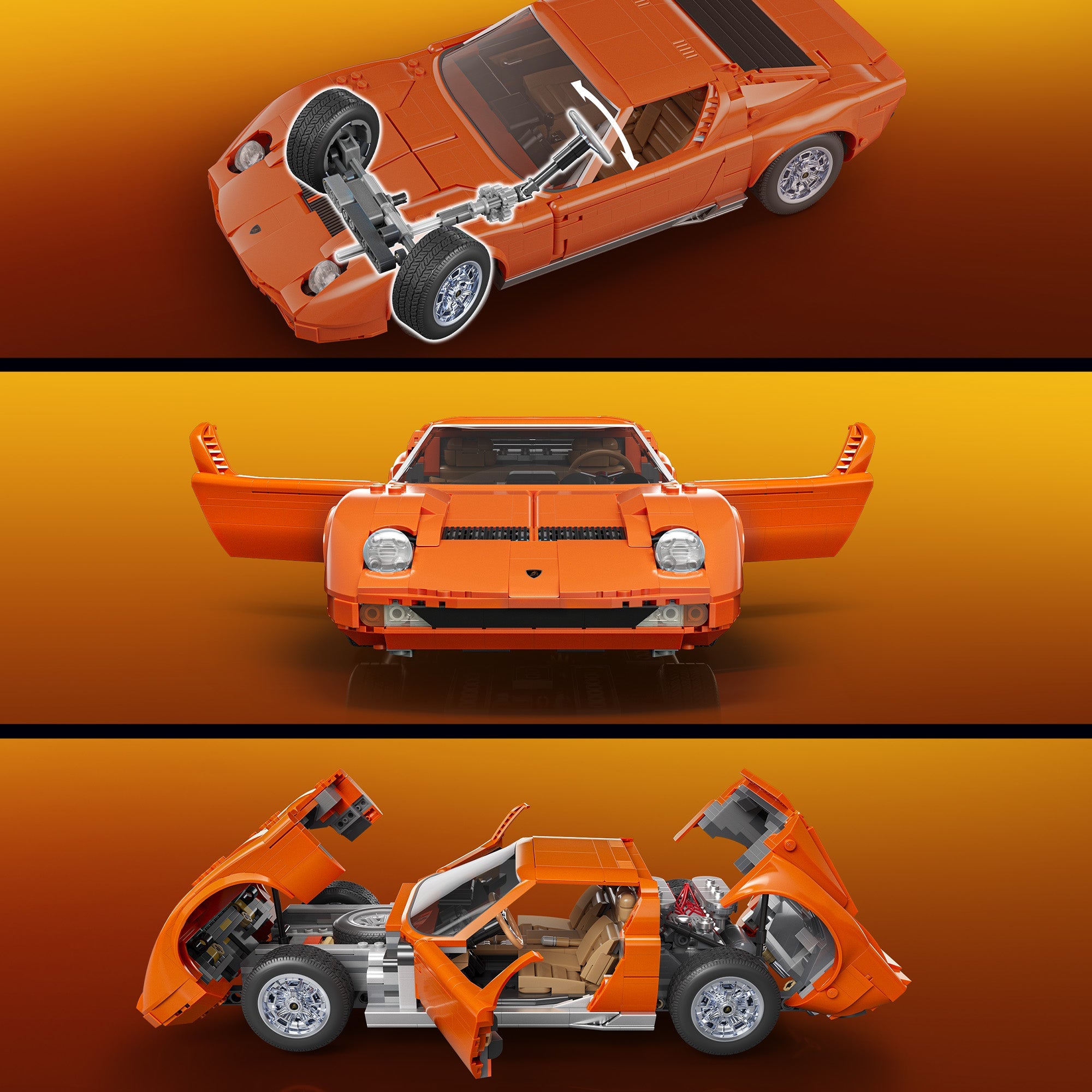 Mattel Brick Shop Hot Wheels Lamborghini Miura P400 SV Collectible Building Set