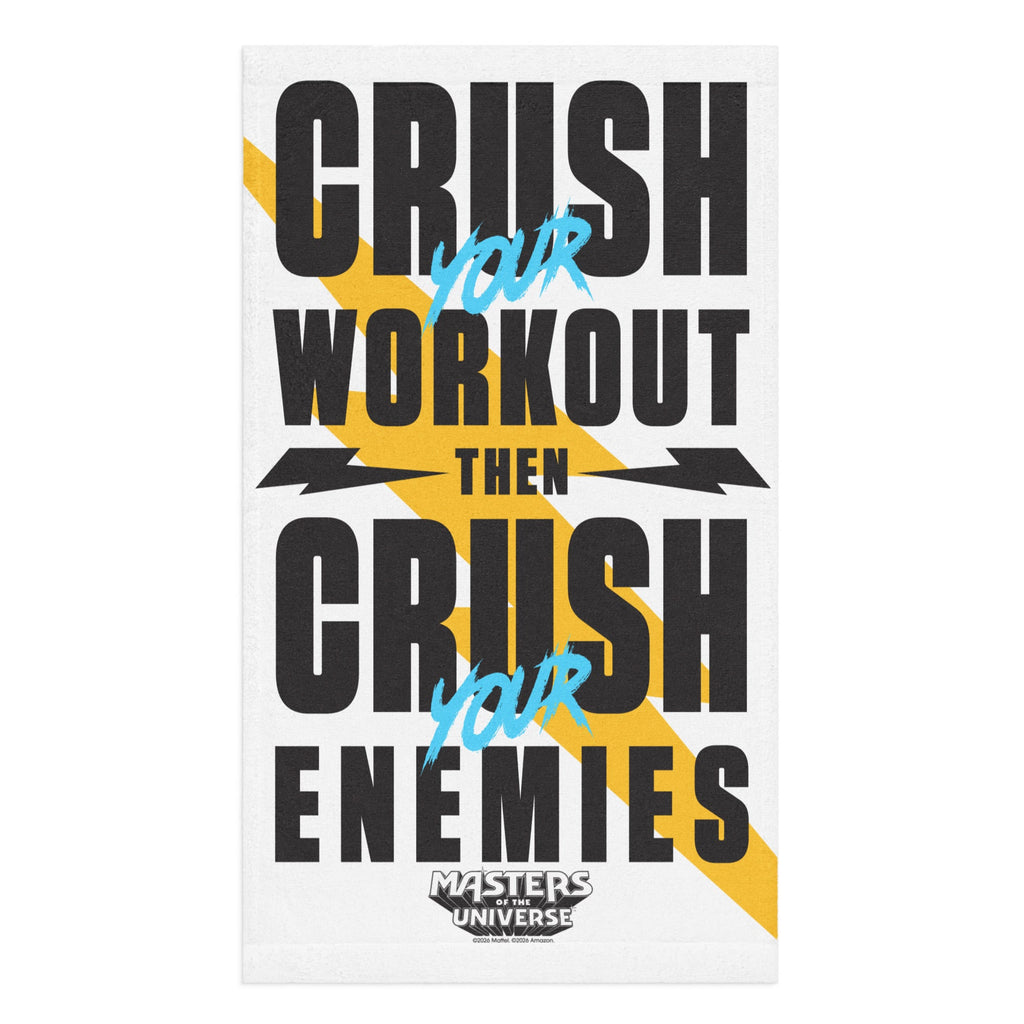 Masters of the Universe Gym Bro Skeletor Crush Your Workout White Gym Towel
