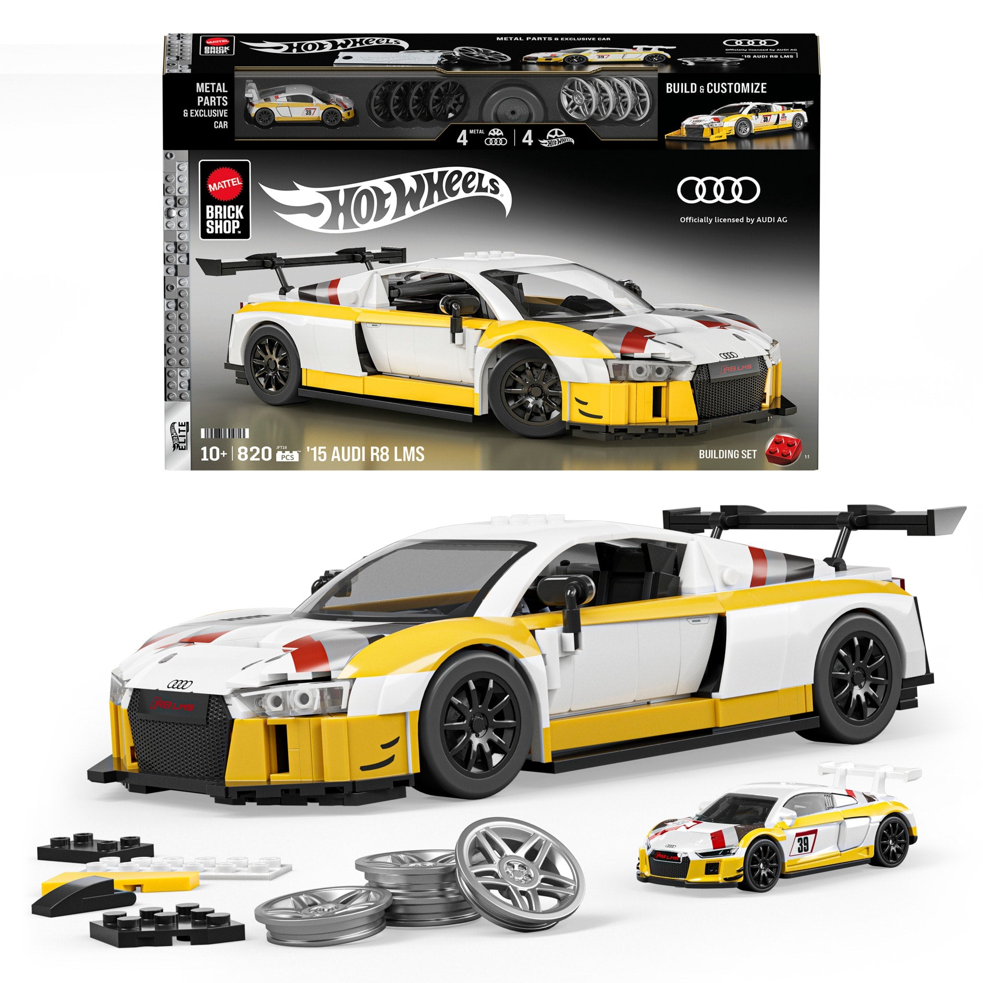 Mattel Brick Shop Hot Wheels ‘15 Audi R8 LMS Building Set