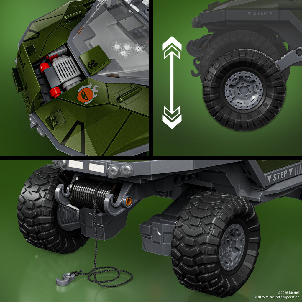 Mattel Brick Shop Hot Wheels Halo UNSC M12 Warthog Building Set