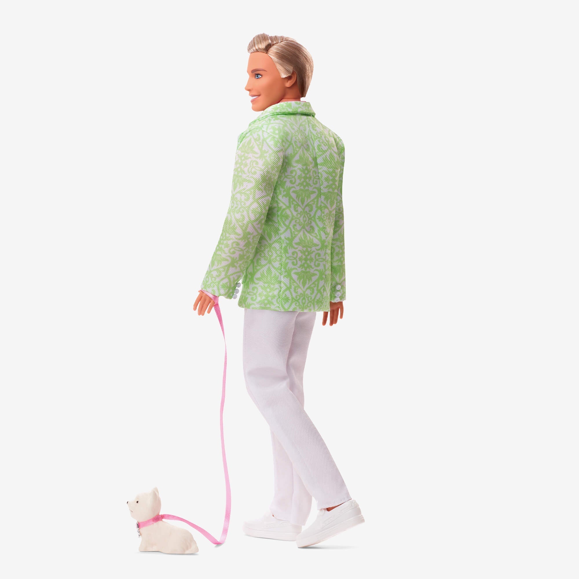 “Sugar’s Daddy” Ken Doll in Pastel Suit With Dog – Barbie The Movie