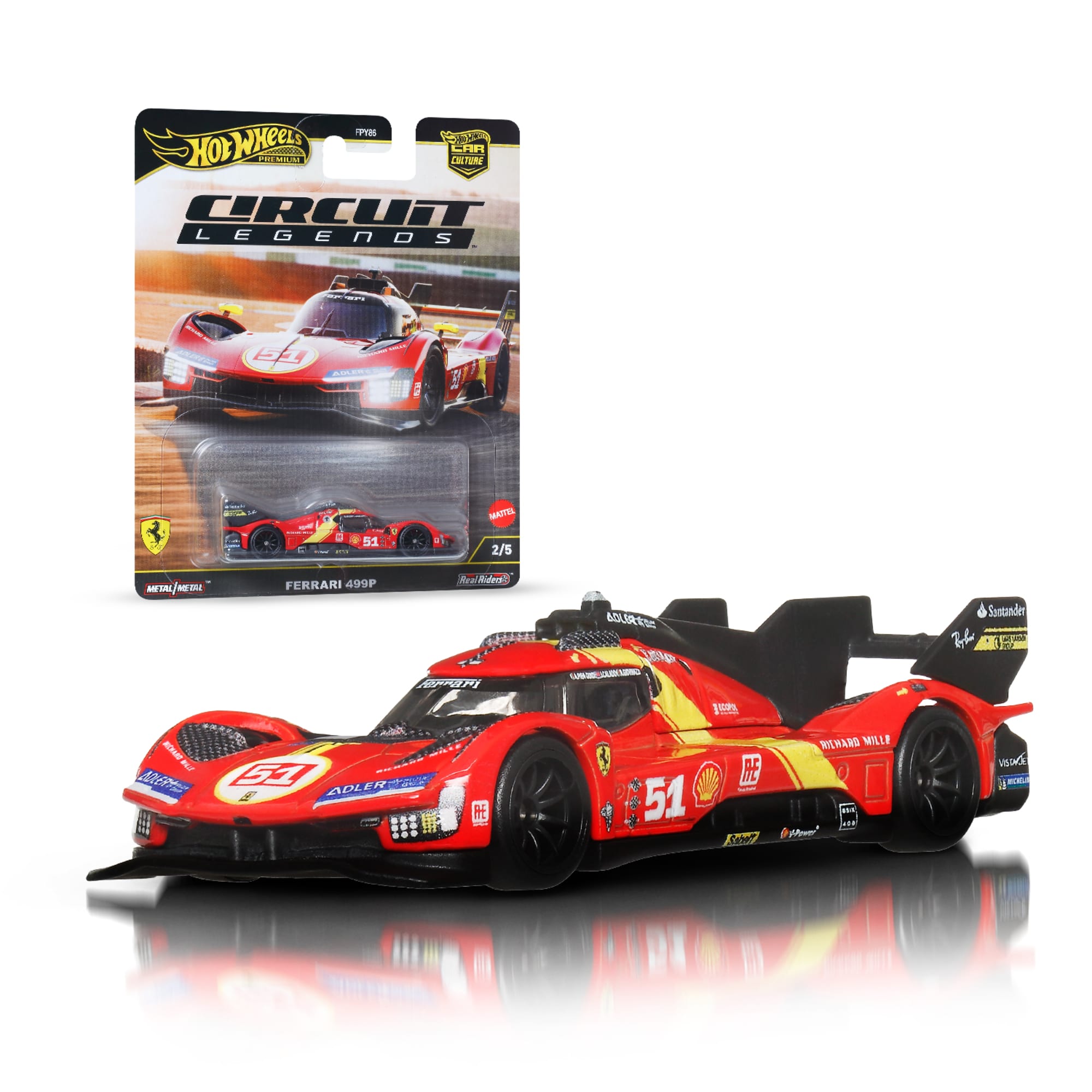 Hot Wheels Premium Car Circuit Legends Ferrari 499P