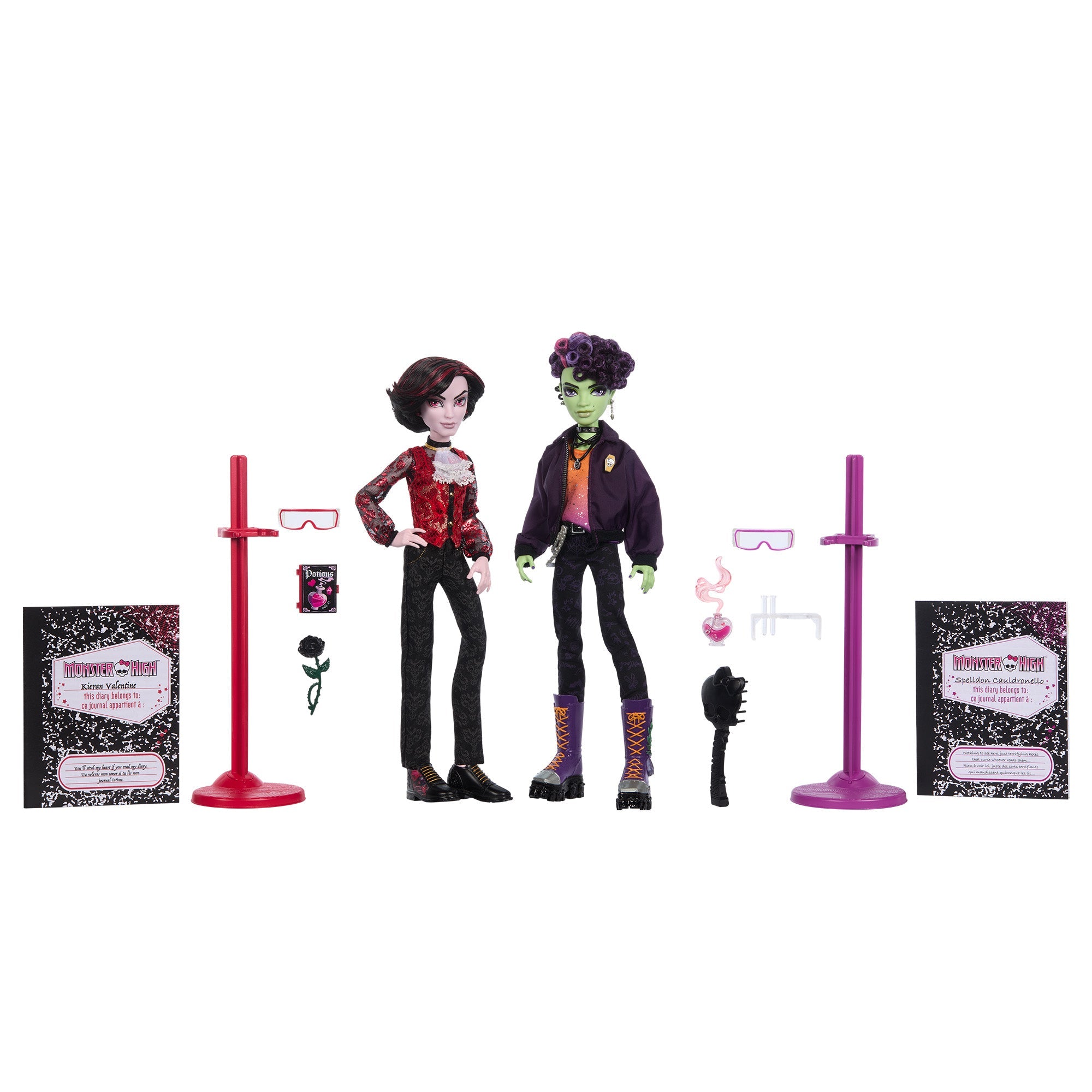 Monster High Kieran Valentine and Spelldon Cauldronello Dolls 2-Pack