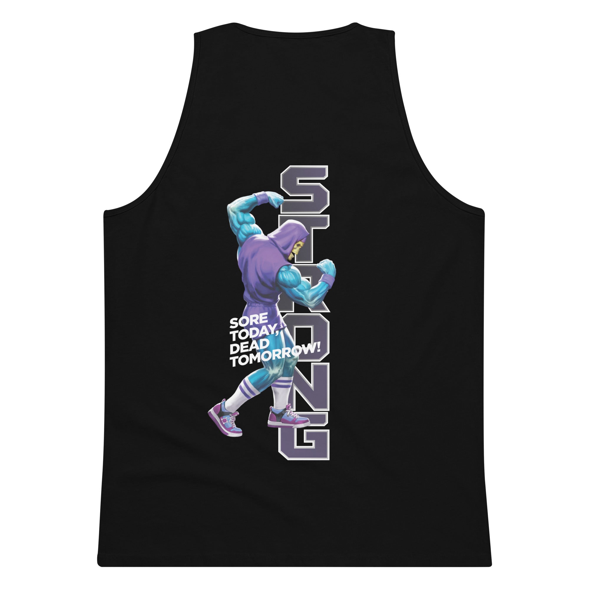 Masters of the Universe Gym Bro Skeletor Strong Black Tank Top