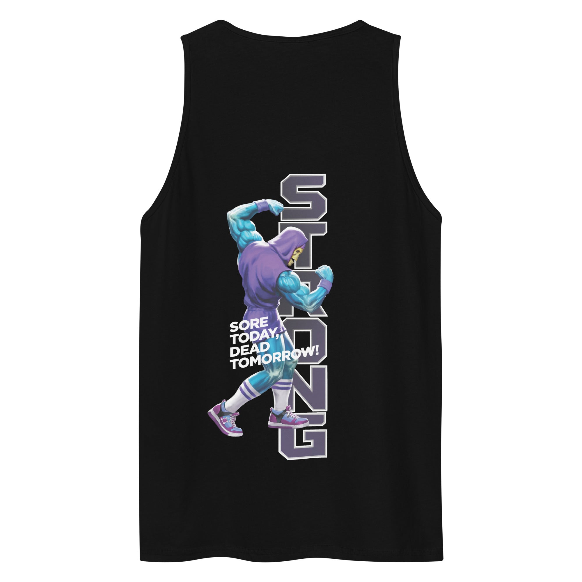 Masters of the Universe Gym Bro Skeletor Strong Black Tank Top