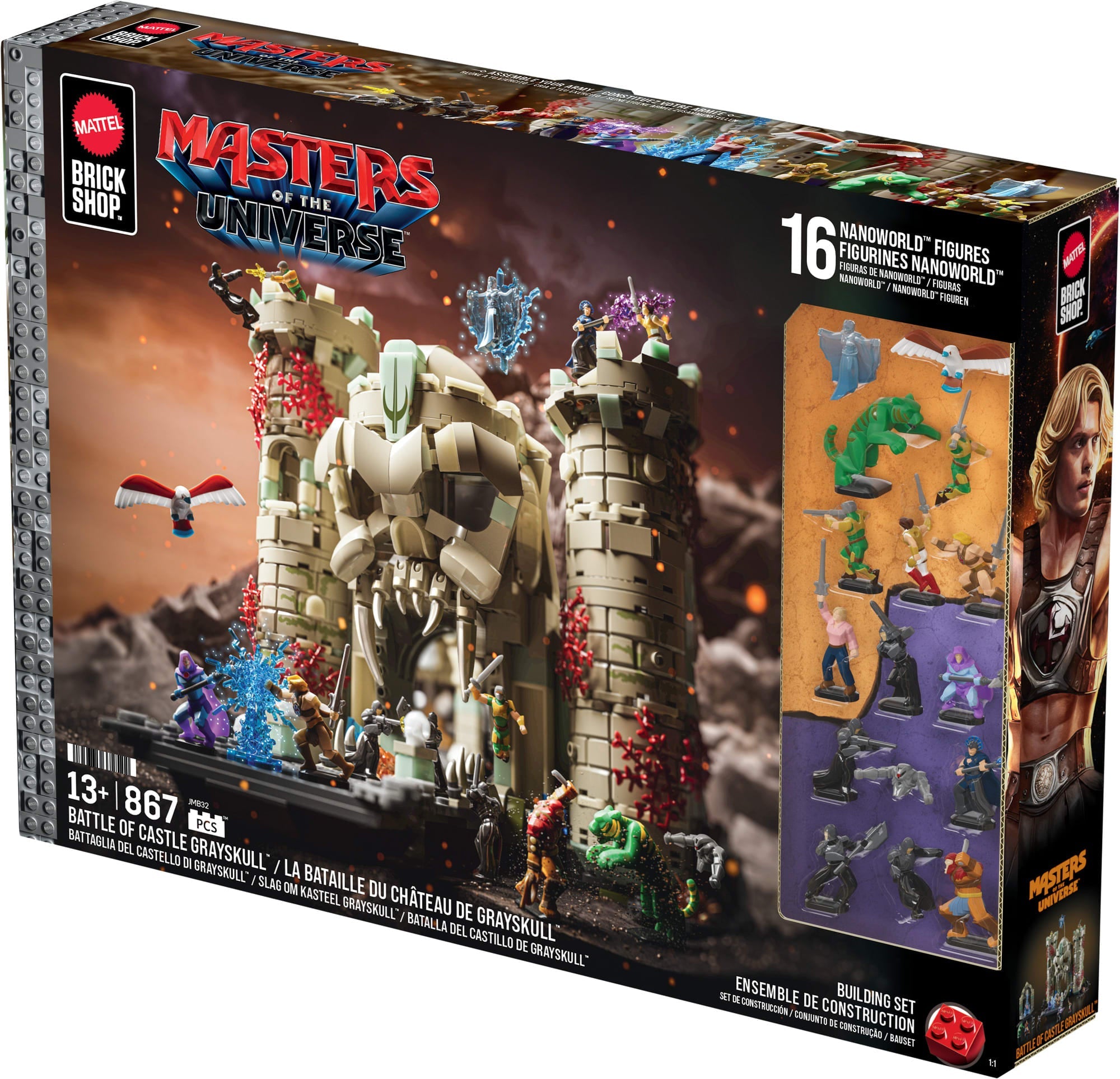 Mattel Brick Shop Masters of the Universe Battle of Castle Grayskull Building Set