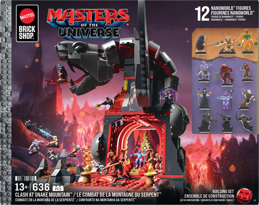 Mattel Brick Shop Masters of the Universe Clash at Snake Mountain Building Set
