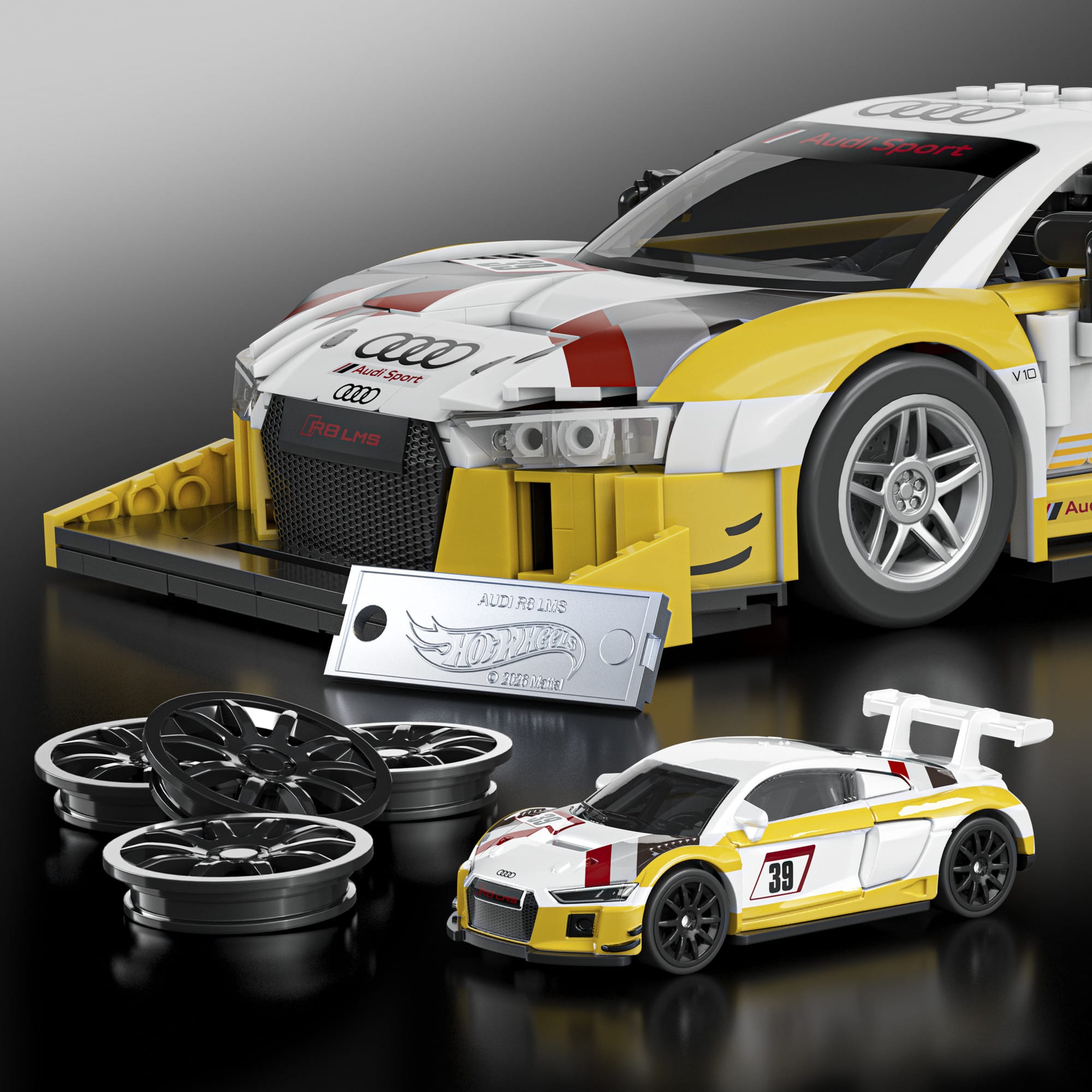 Mattel Brick Shop Hot Wheels ‘15 Audi R8 LMS Building Set