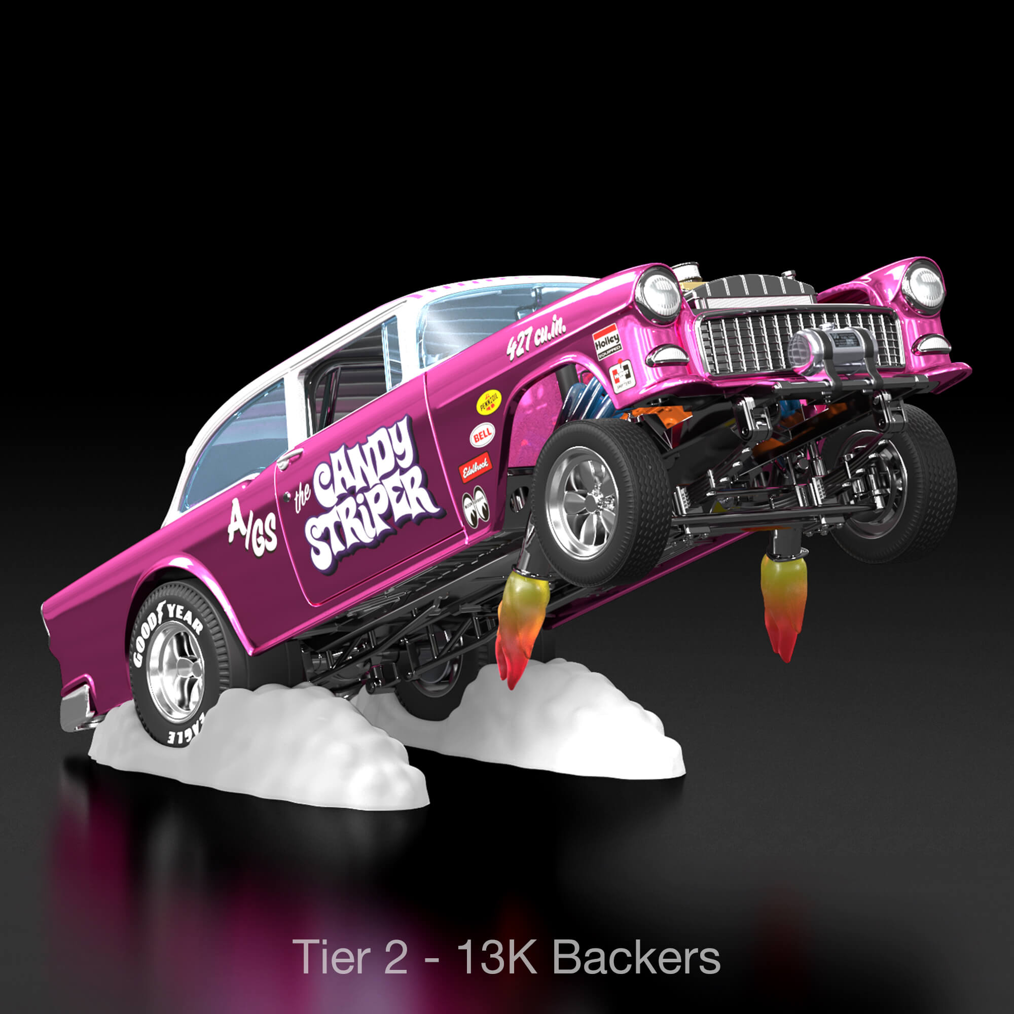 Hot Wheels RLC Exclusive 1:18 Scale ‘55 Chevy Bel Air Gasser “Candy Striper” - Crowdfund