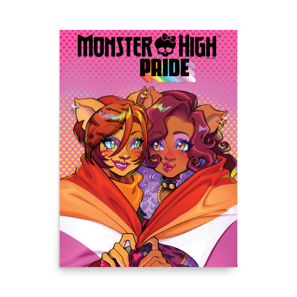 Monster High Pride Toralei & Clawdeen Pink Poster