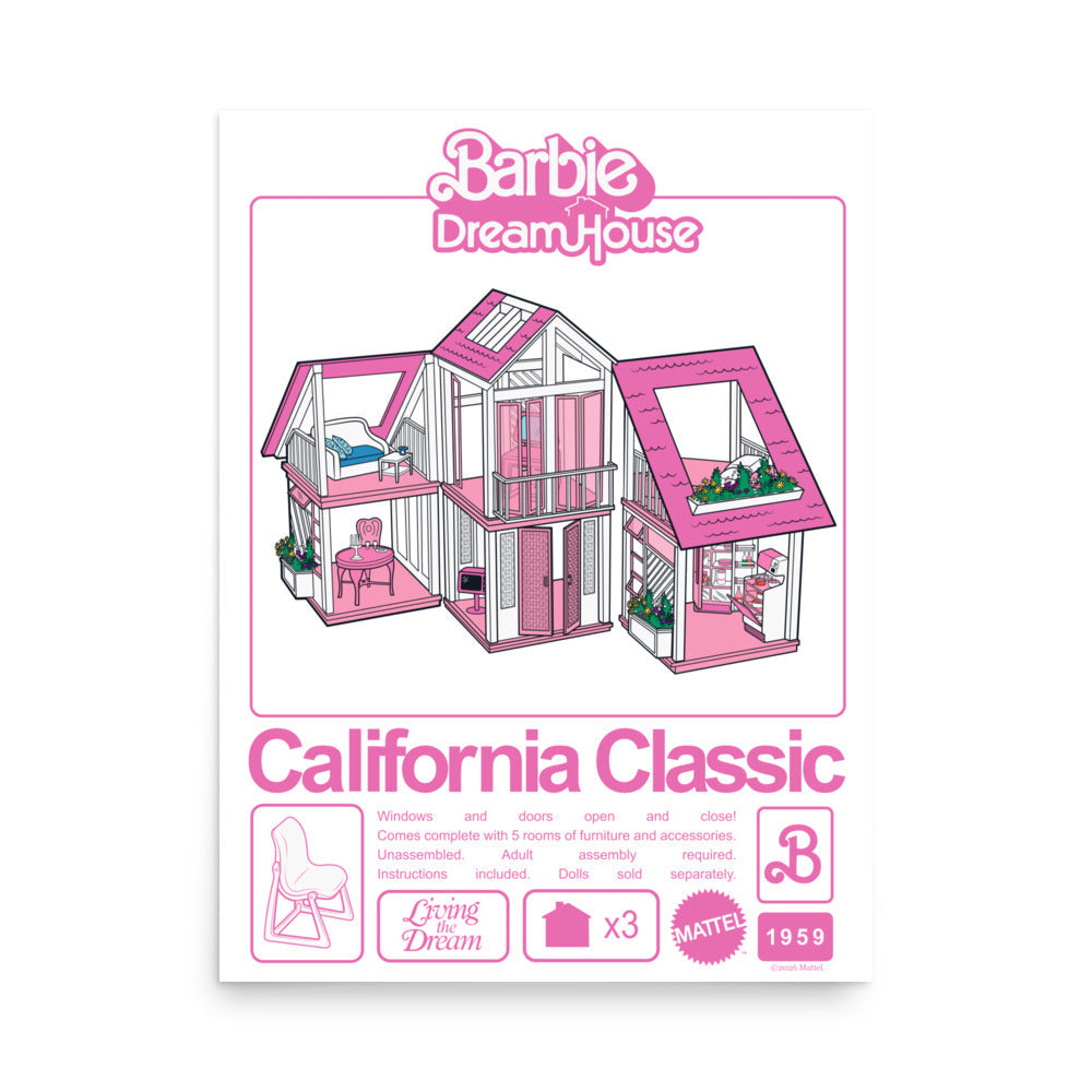 Barbie California Classic Dream House White Poster