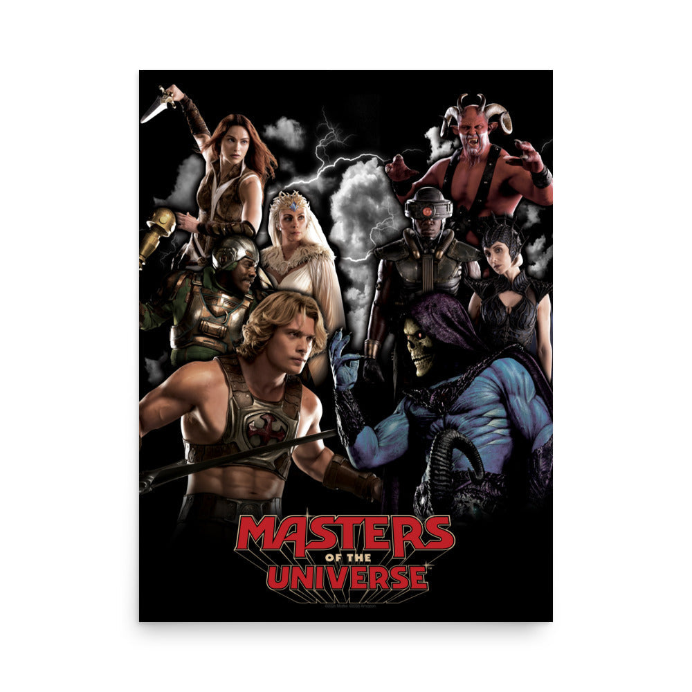 Masters of the Universe Movie Characters Black Poster