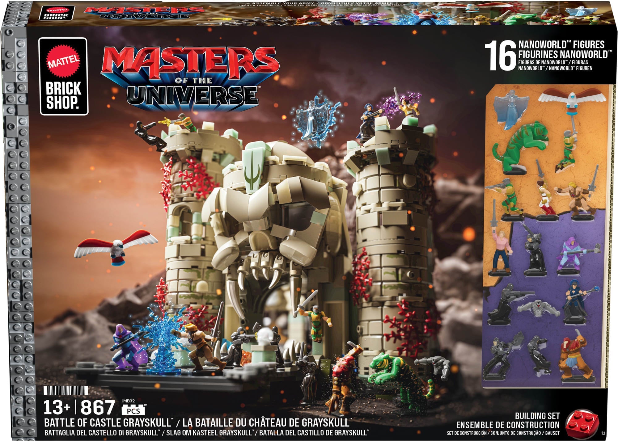Mattel Brick Shop Masters of the Universe Battle of Castle Grayskull Building Set