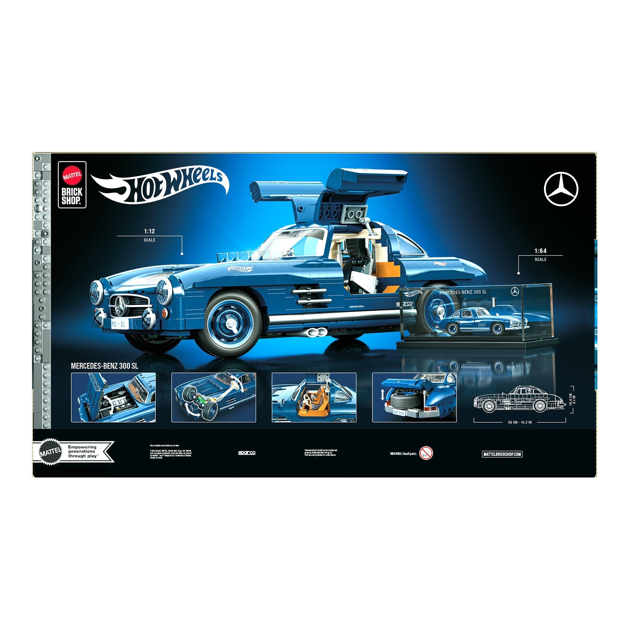 Mattel Brick Shop Hot Wheels Mercedes-Benz 300 SL Building Set