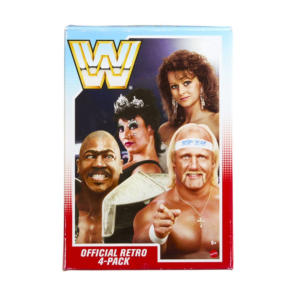 WWE Official Retro Collection Royal Rumble Ring and 4-Pack Bundle