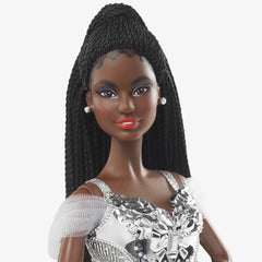 2021 Holiday Barbie Doll, Brunette Braids