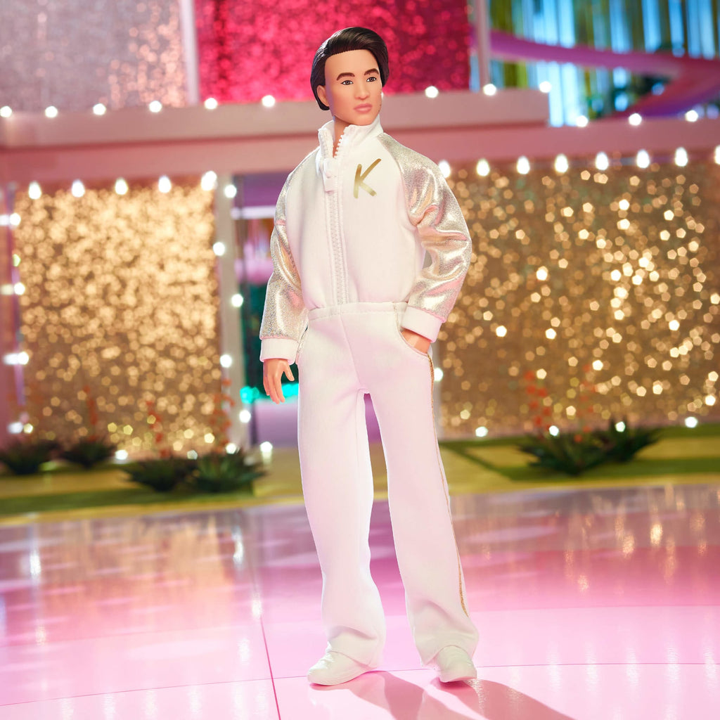 Ken Doll In White and Gold Tracksuit – Barbie The Movie