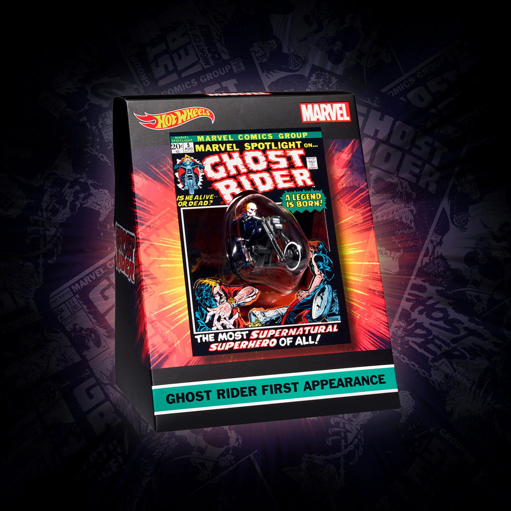 Hot Wheels MARVEL Ghost Rider Motorcycle & Figure Collectible