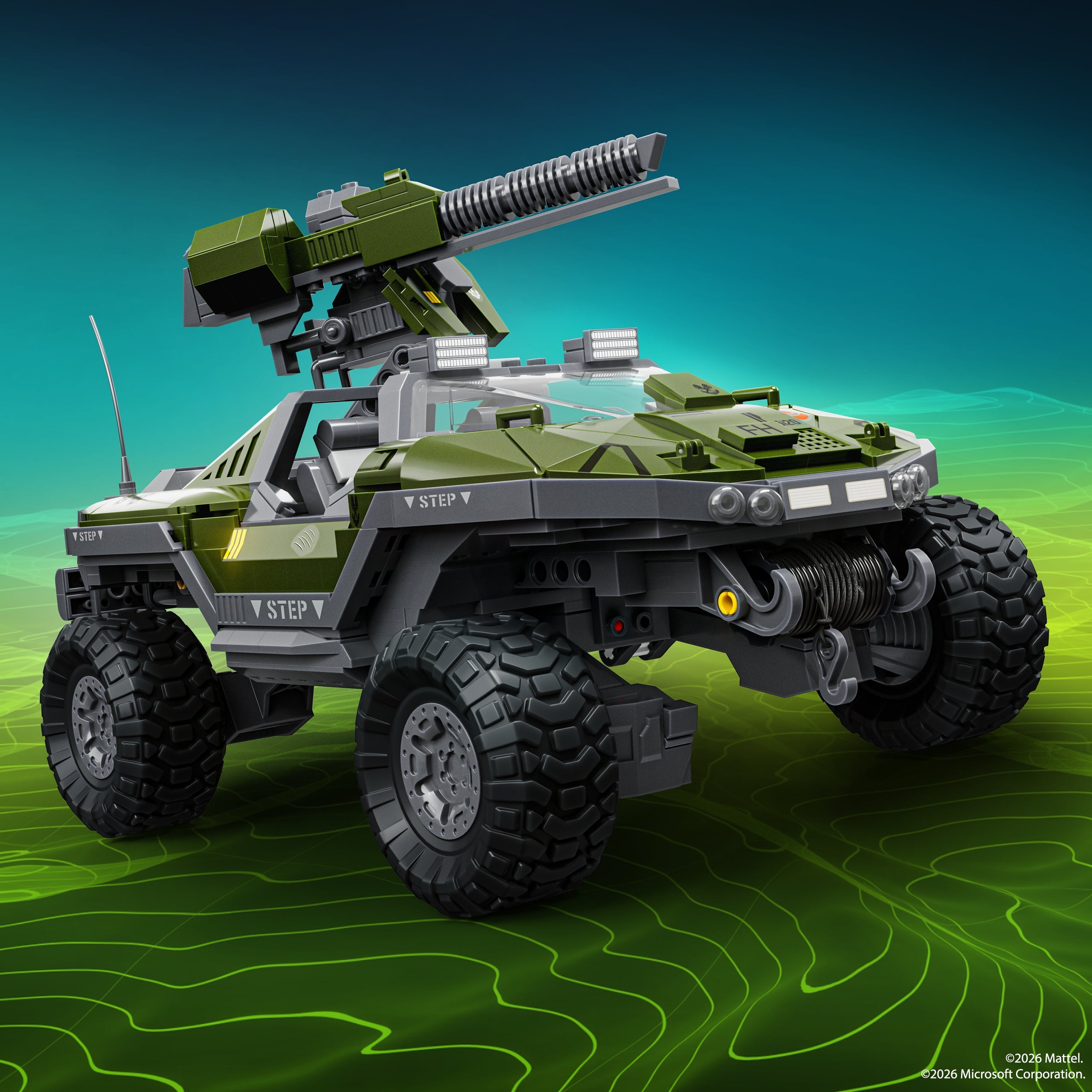Mattel Brick Shop Hot Wheels Halo UNSC M12 Warthog Building Set