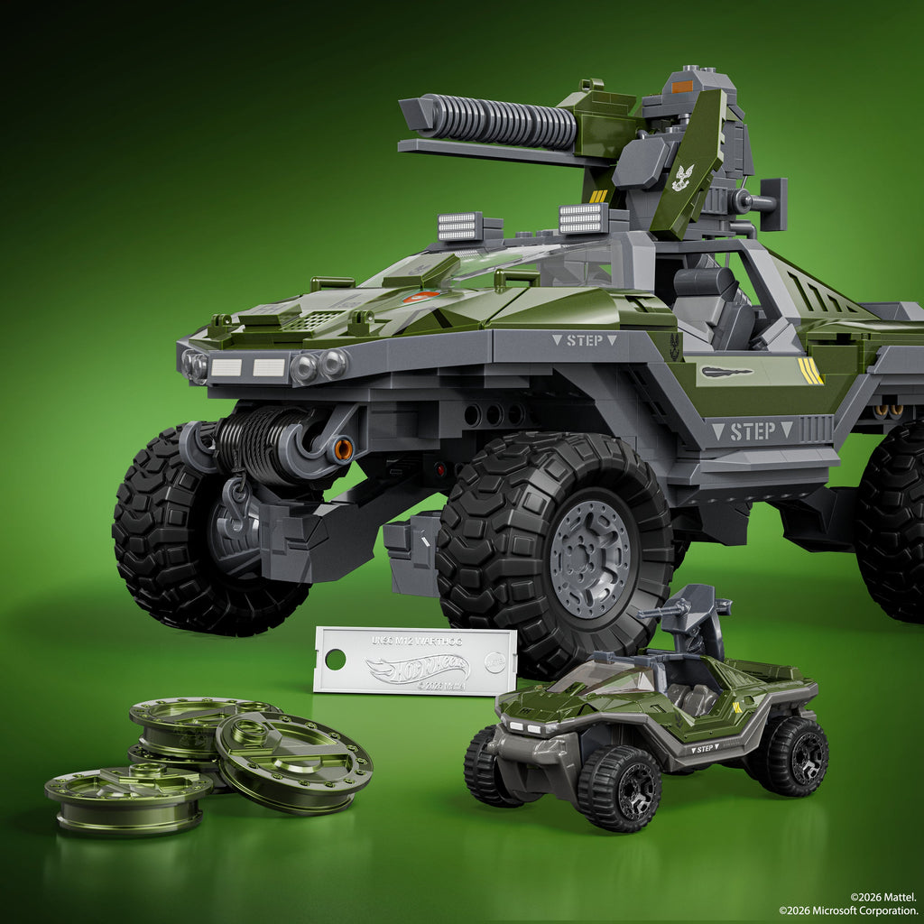 Mattel Brick Shop Hot Wheels Halo UNSC M12 Warthog Building Set
