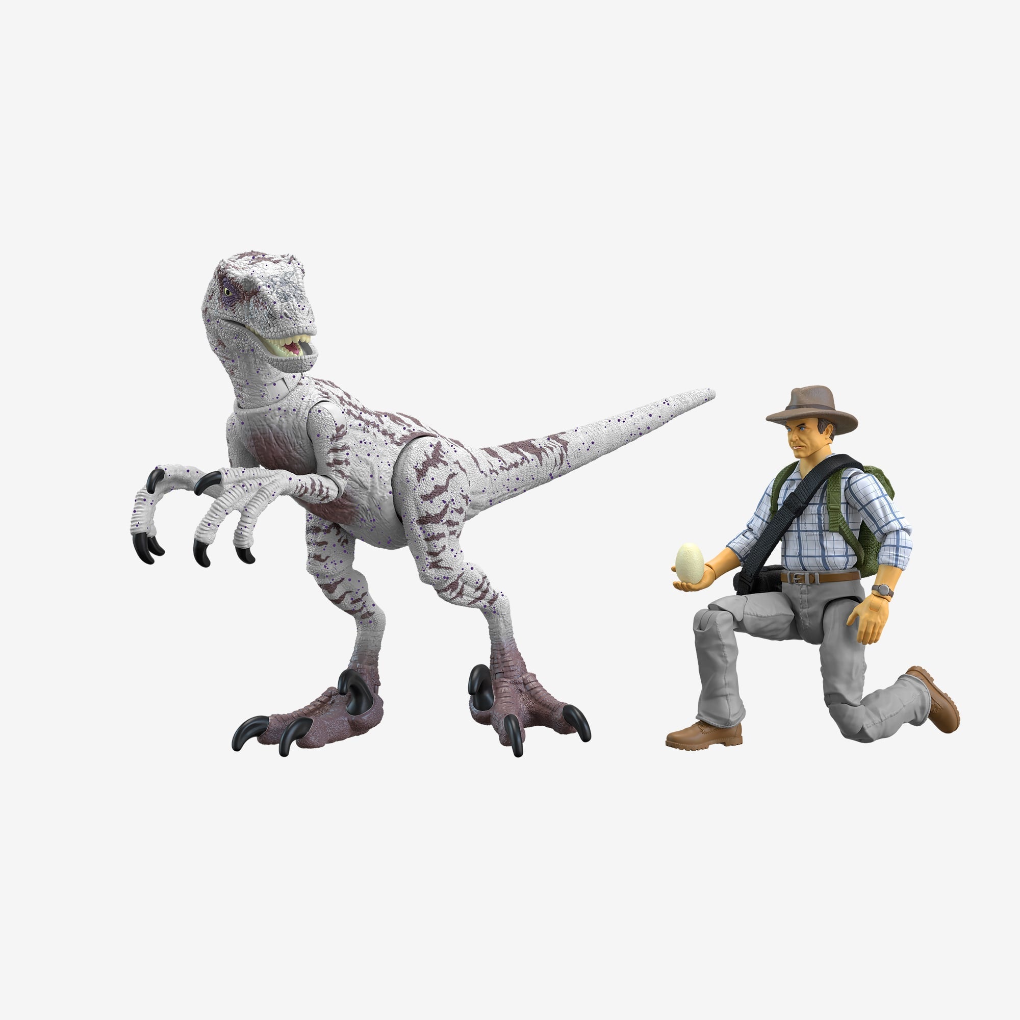 Jurassic World Toys Dr Grant & Raptor Figures Hammond Collection