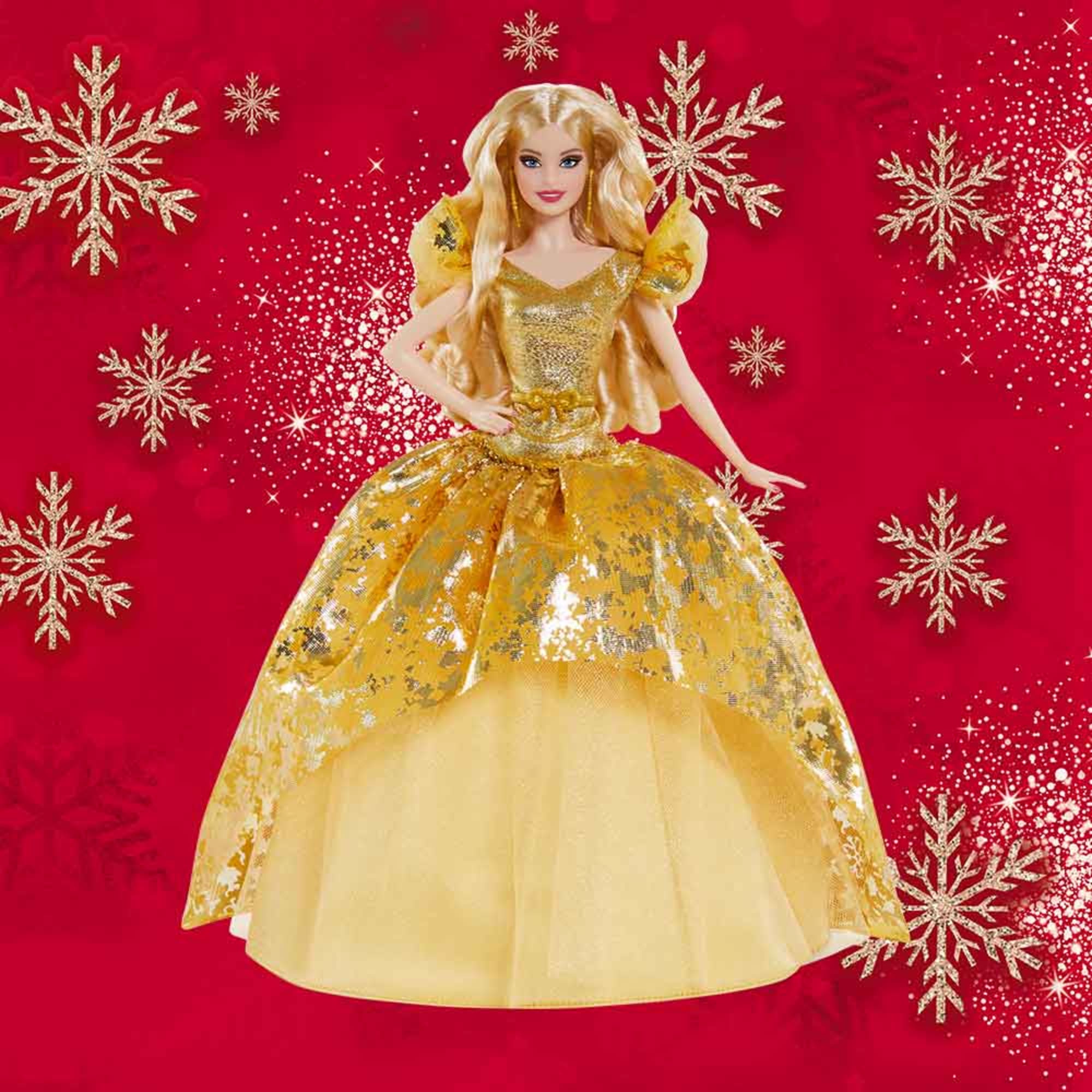 2020 Holiday Barbie Doll, Blonde Long Hair