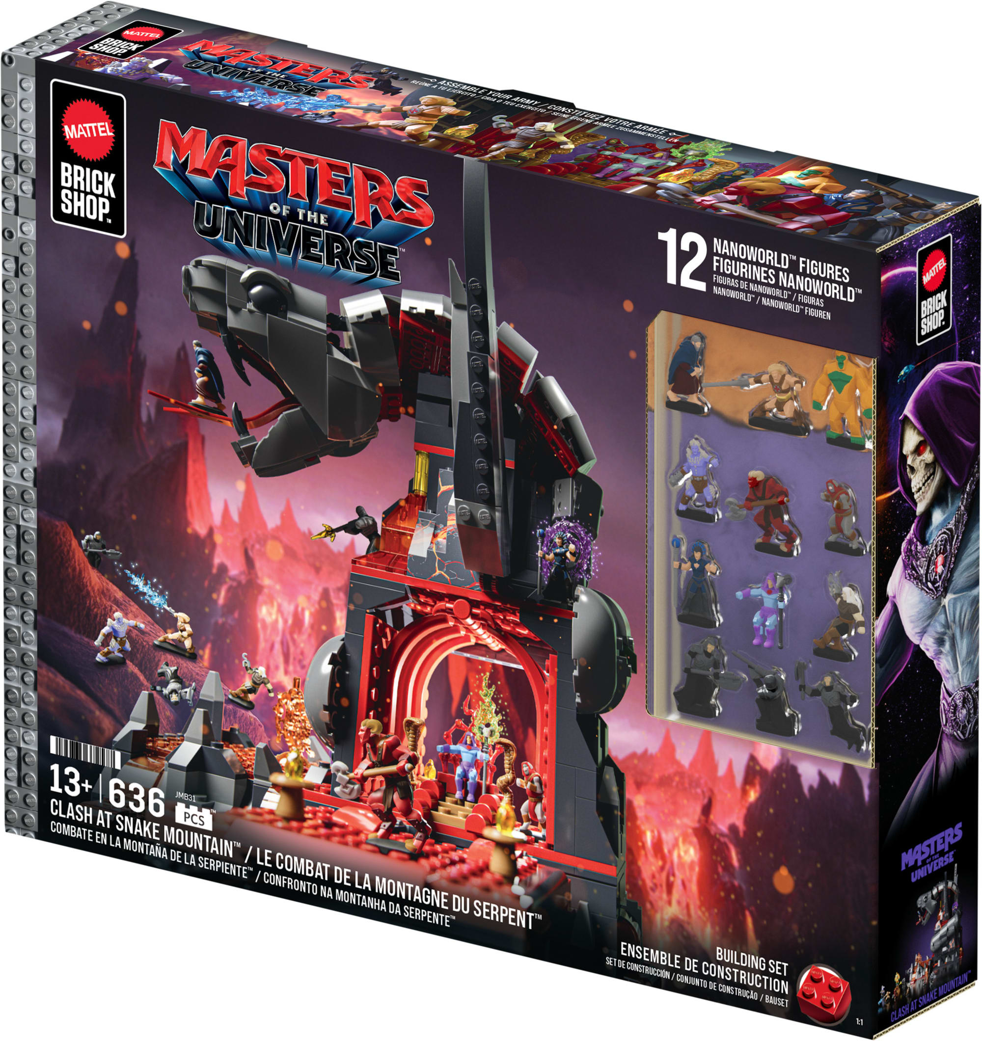 Mattel Brick Shop Masters of the Universe Clash at Snake Mountain Building Set