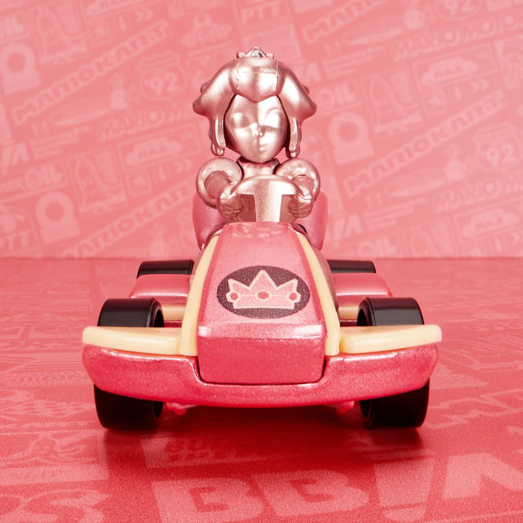 Hot Wheels Mario Kart Pink Gold Peach Collectible Vehicle