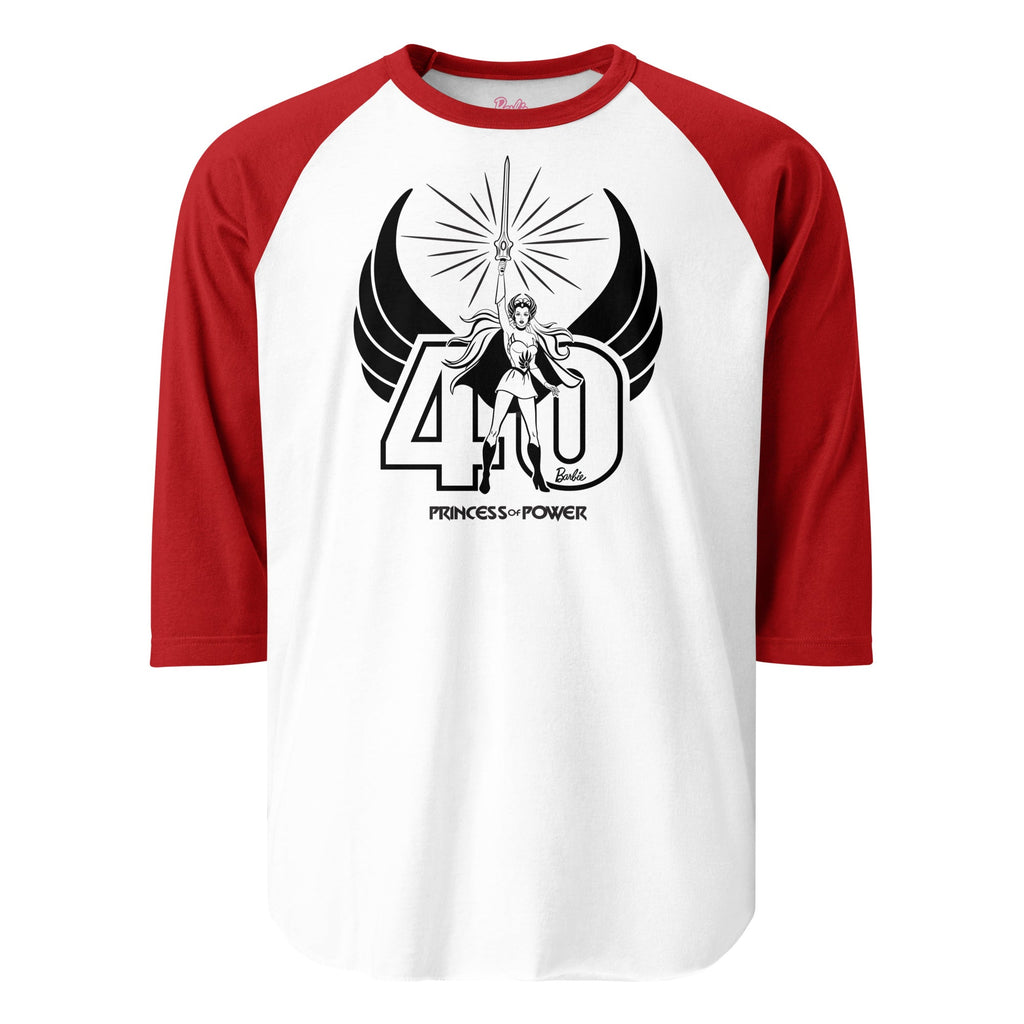 Barbie She-Ra White Raglan Tee