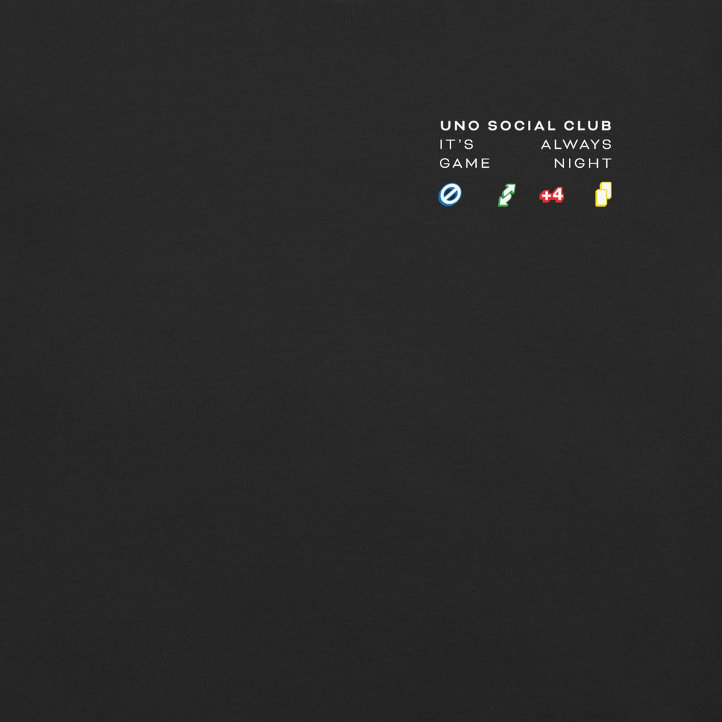 UNO Social Club Rules Black T-shirt