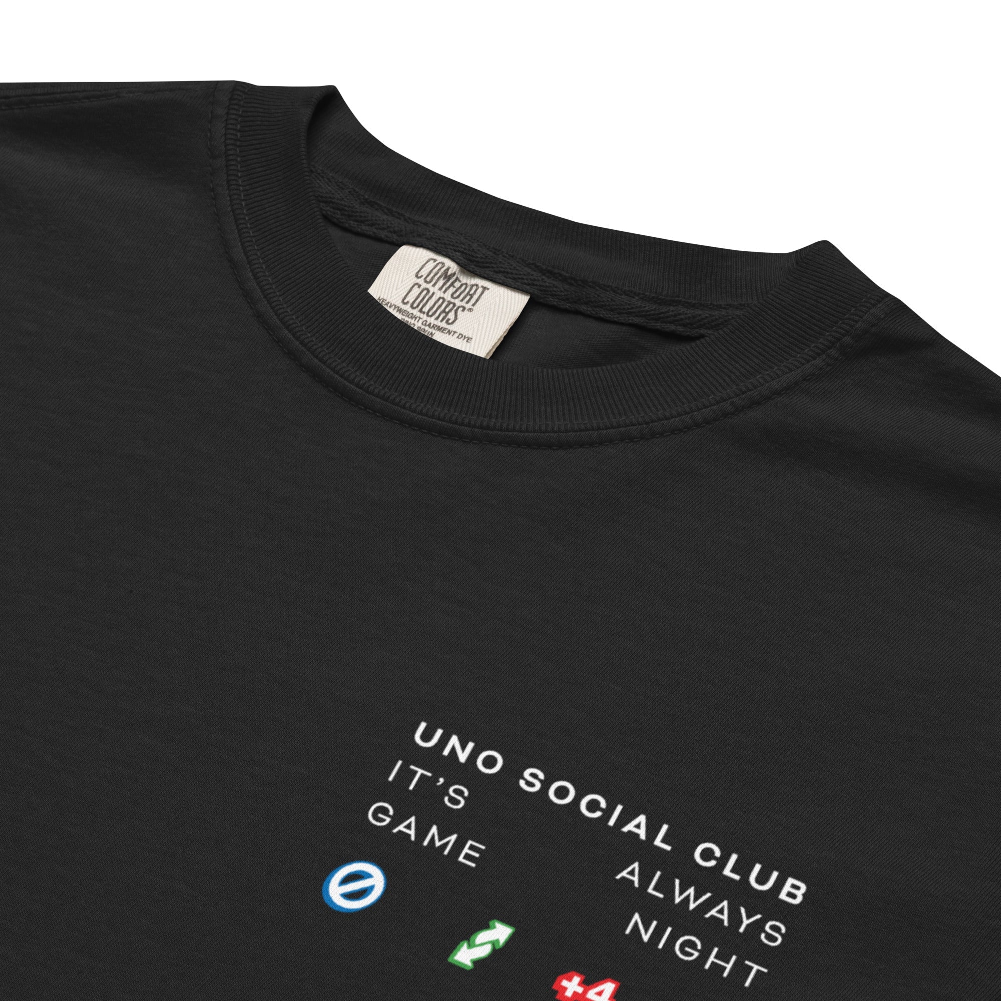 UNO Social Club Rules Black T-shirt