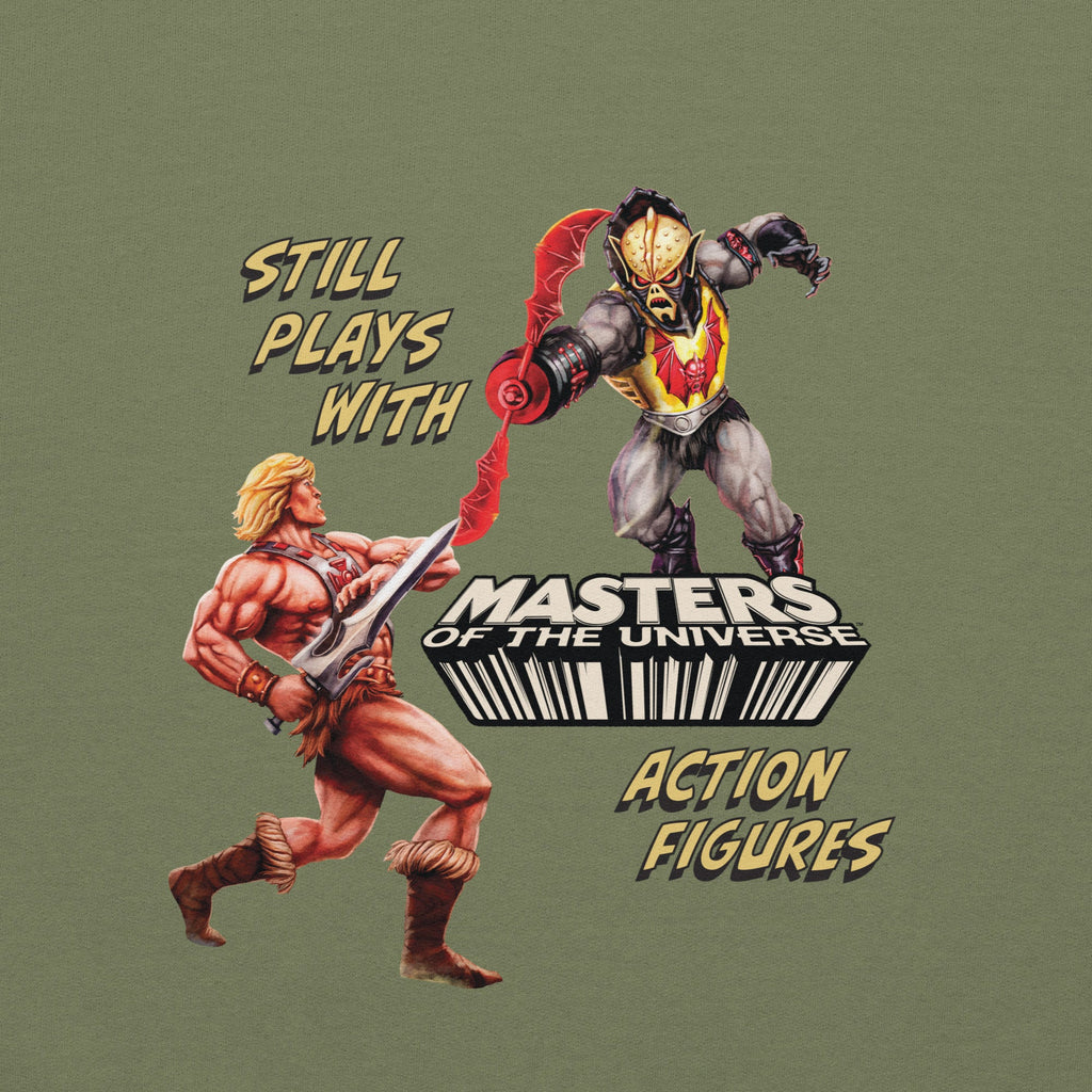 Masters of the Universe Still Plays with Action Figures Green Hoodie