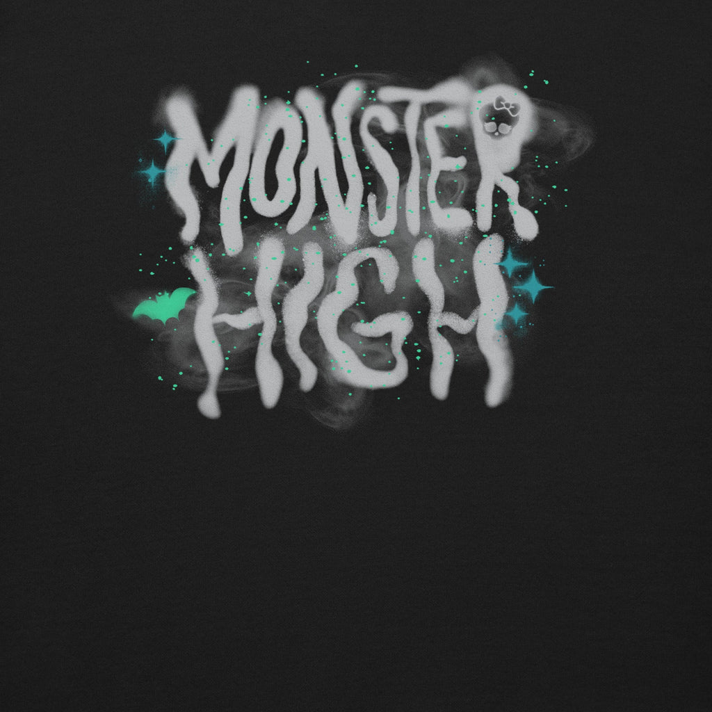 Monster High Lunar Glow Logo Embroidered Black Sweatshirt