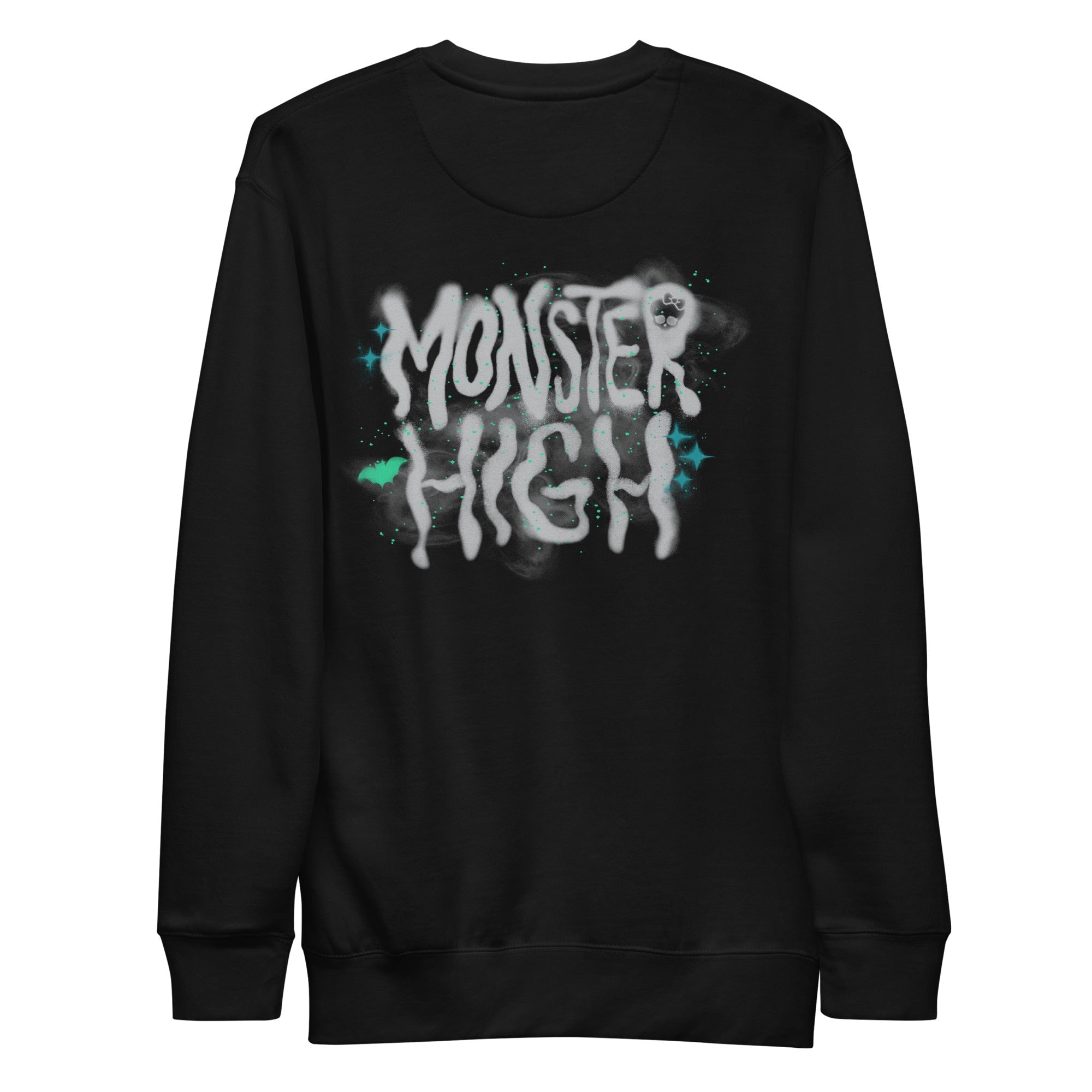 Monster High Lunar Glow Logo Embroidered Black Sweatshirt