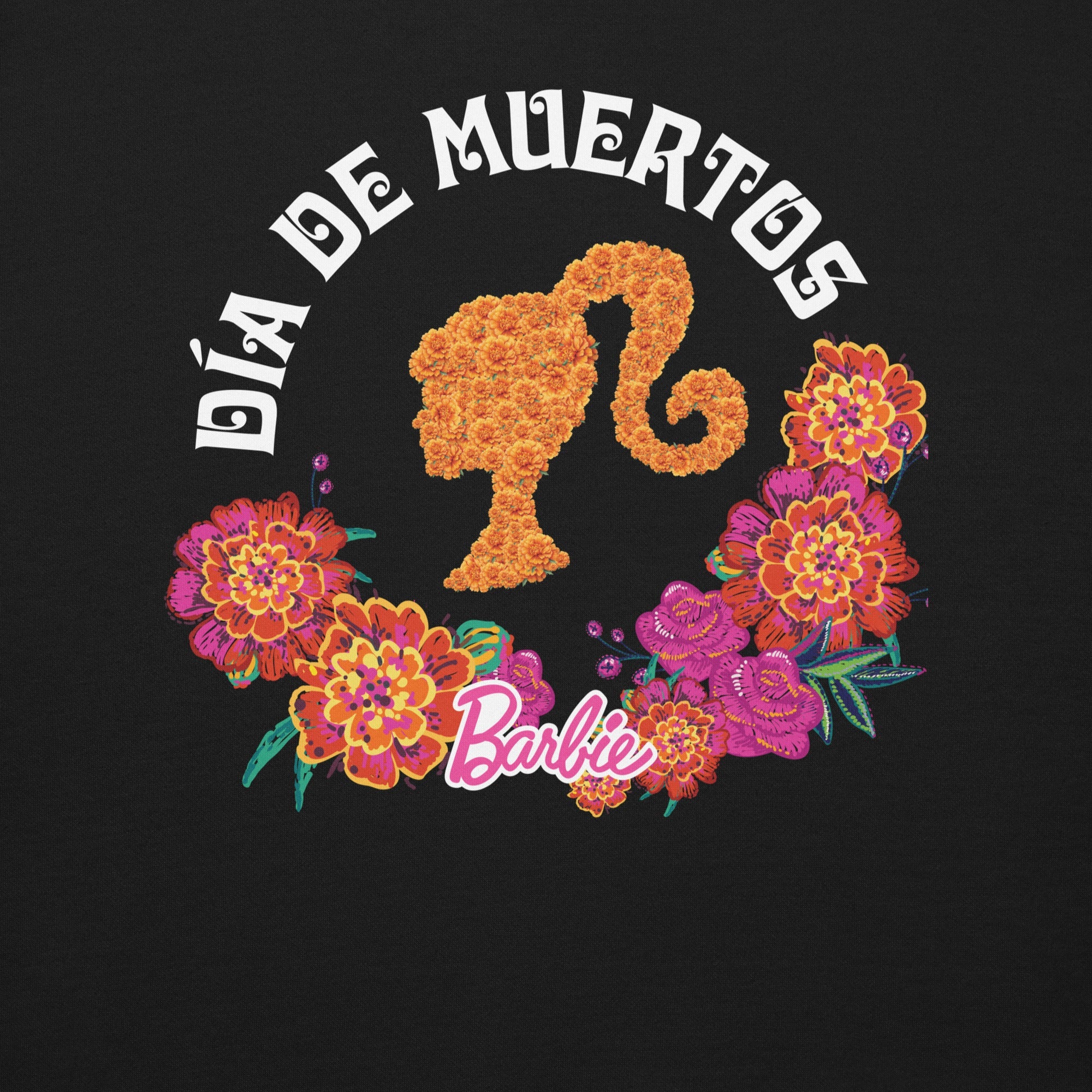 Barbie Día de Muertos Floral Black Sweatshirt