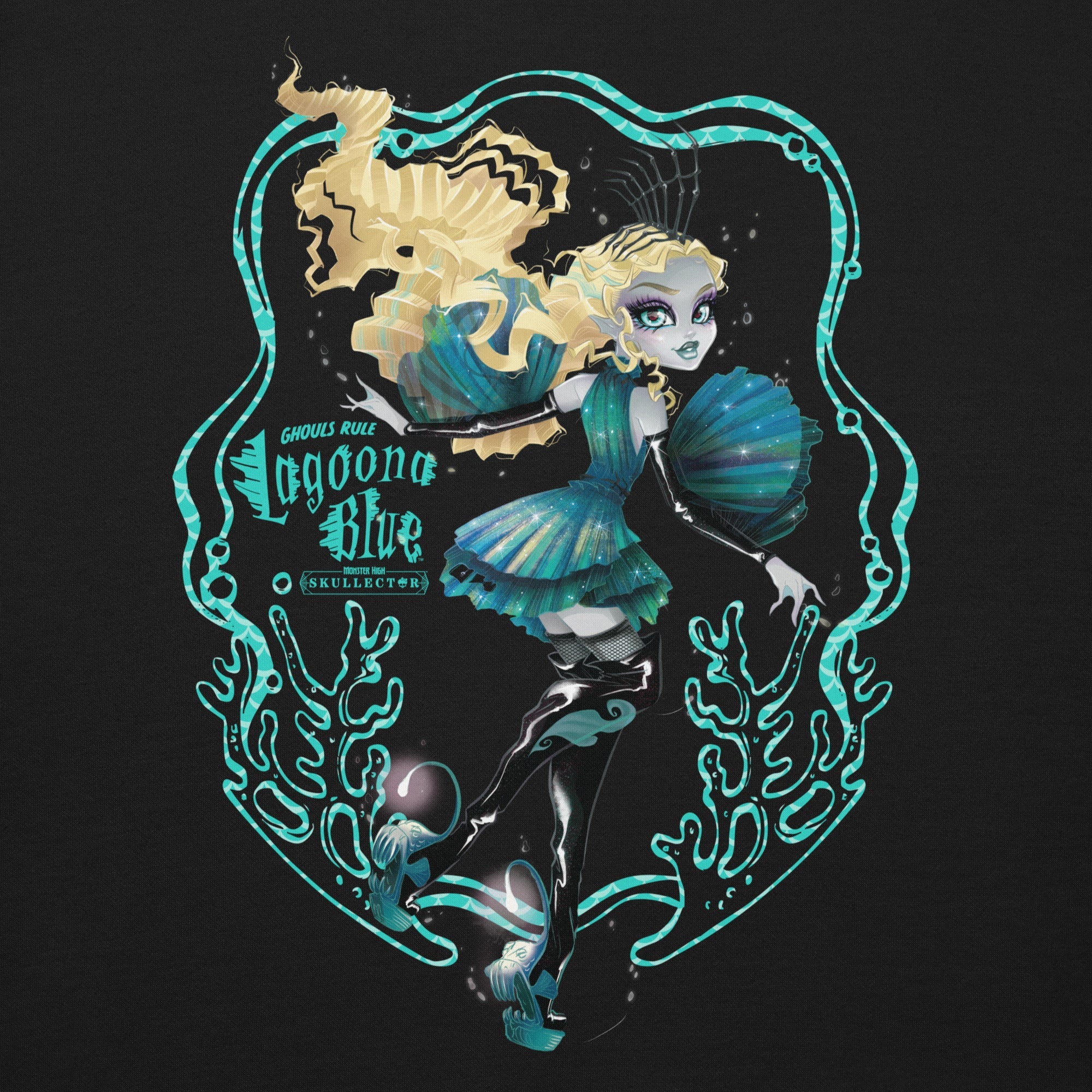 Monster High Lagoona Blue Black Sweatshirt