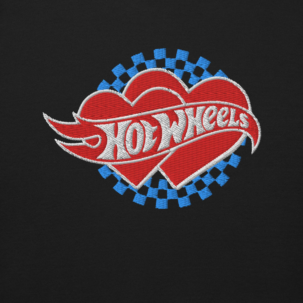 Hot Wheels Embroidered Checkered Hearts Sweatshirt