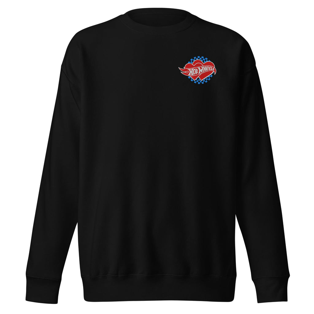 Hot Wheels Embroidered Checkered Hearts Sweatshirt